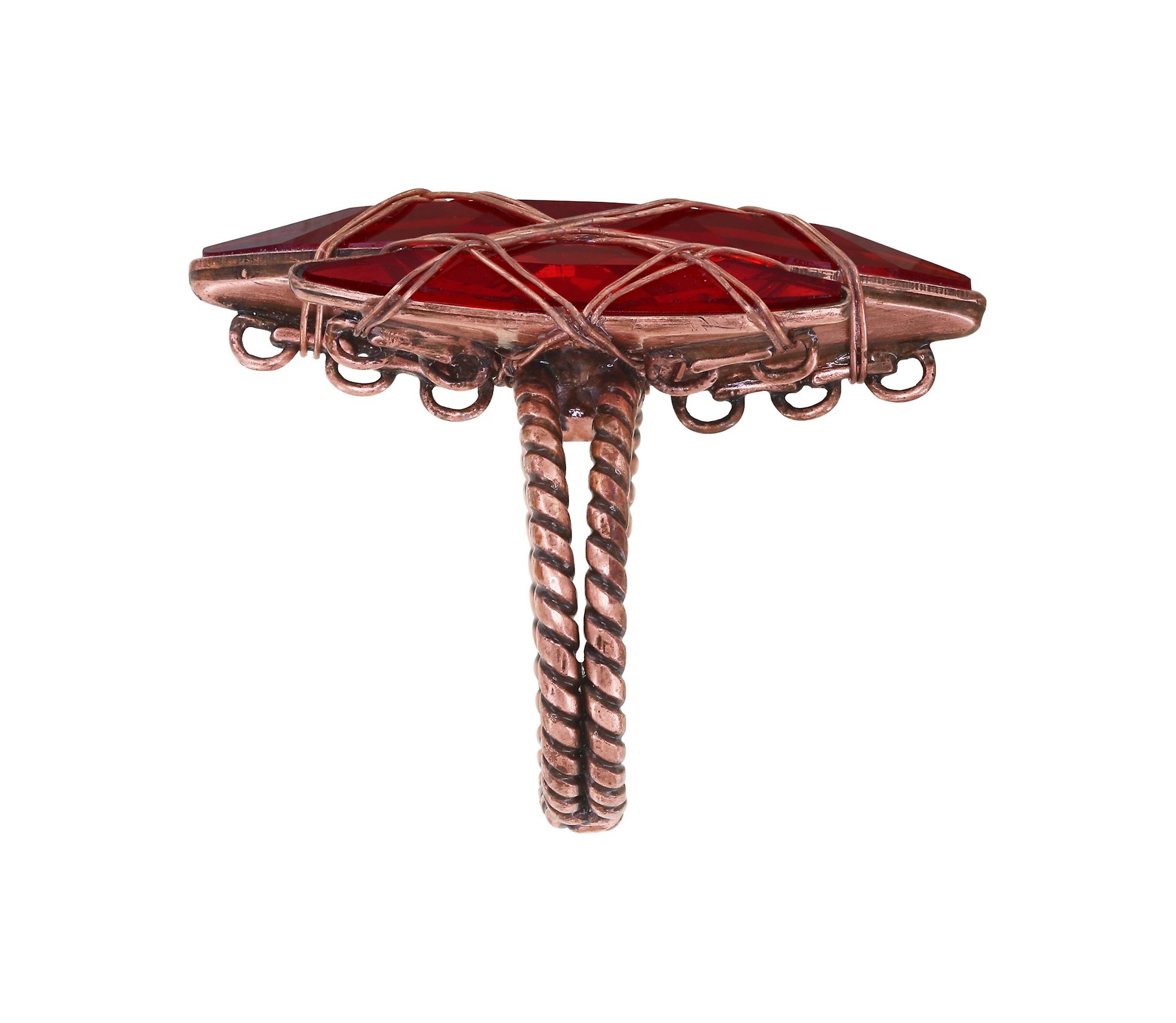 image pour Anneau Gem Chandelier Rouge  