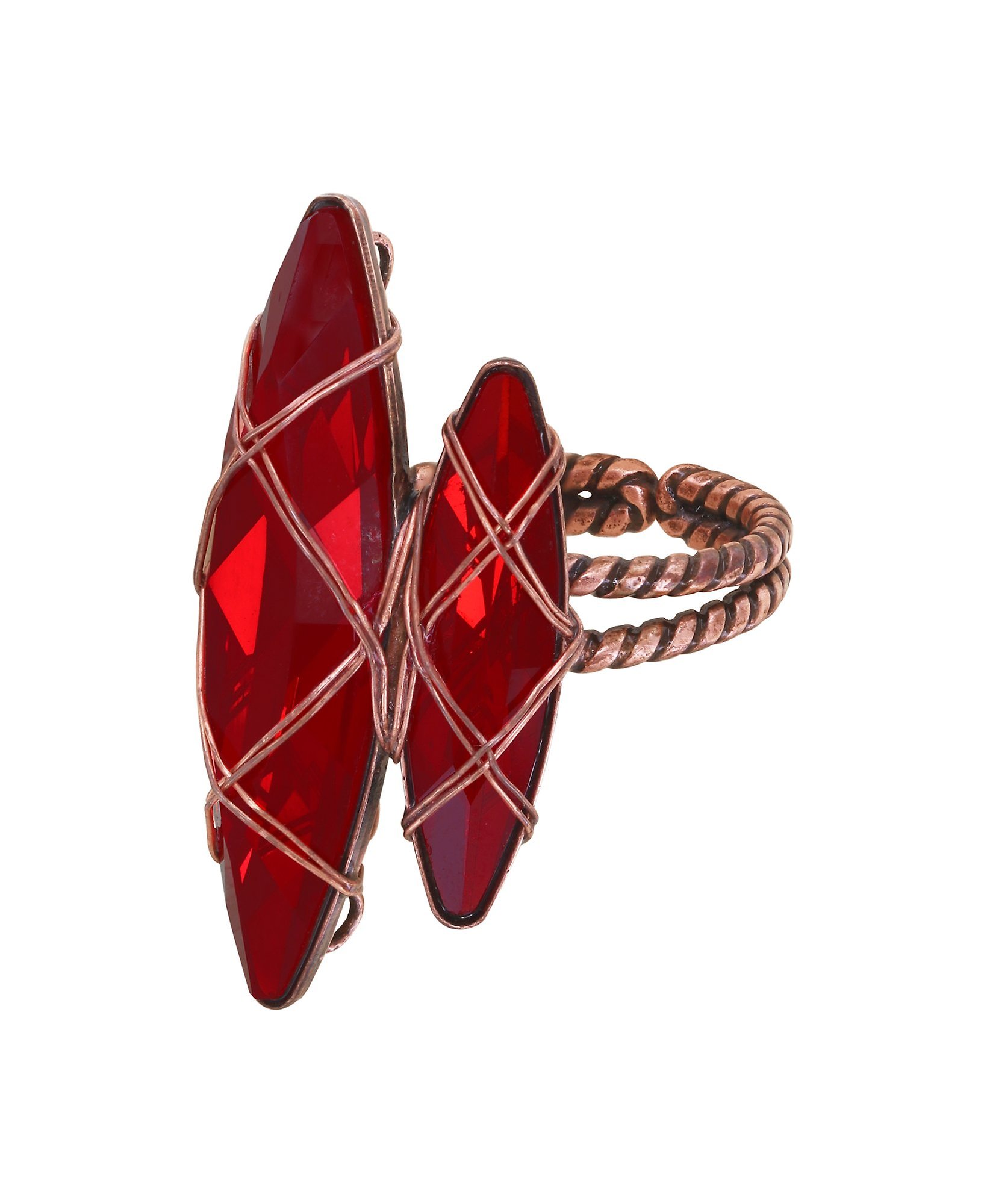 image pour Anneau Gem Chandelier Rouge  