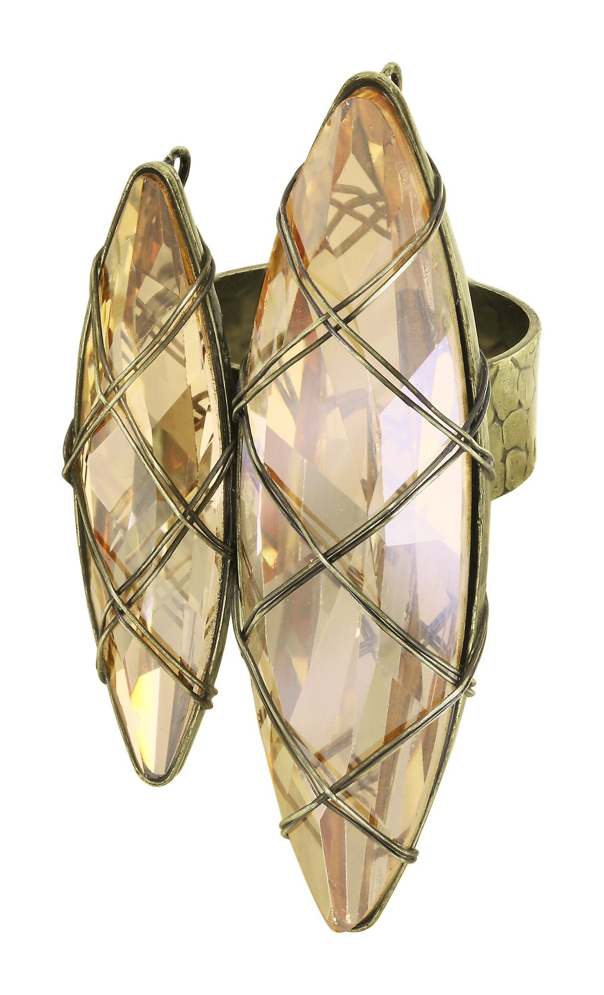 Bild für Ring Gem Chandelier Beige / Gelb  