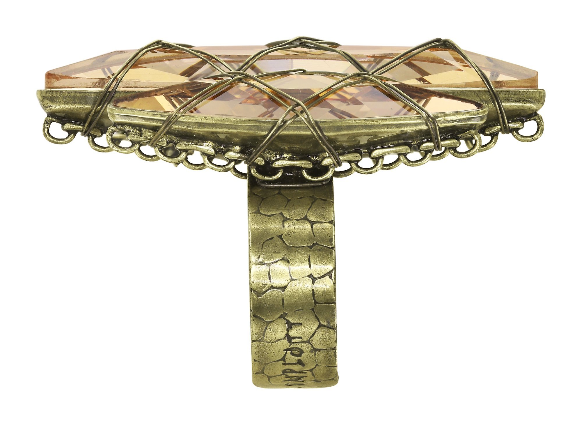 image pour Anneau Gem Chandelier Beige / Jaune  