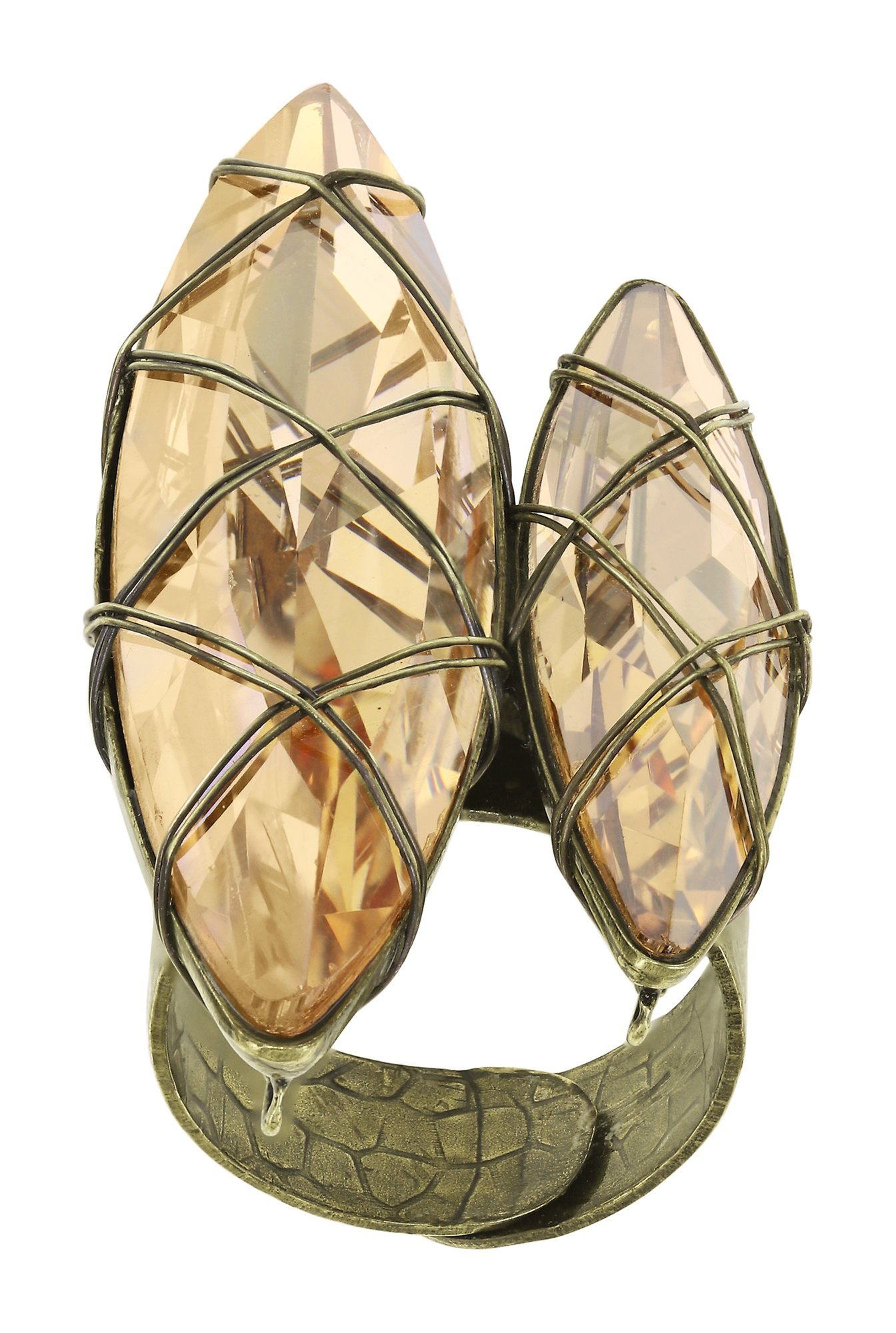 Bild für Ring Gem Chandelier Beige / Gelb  