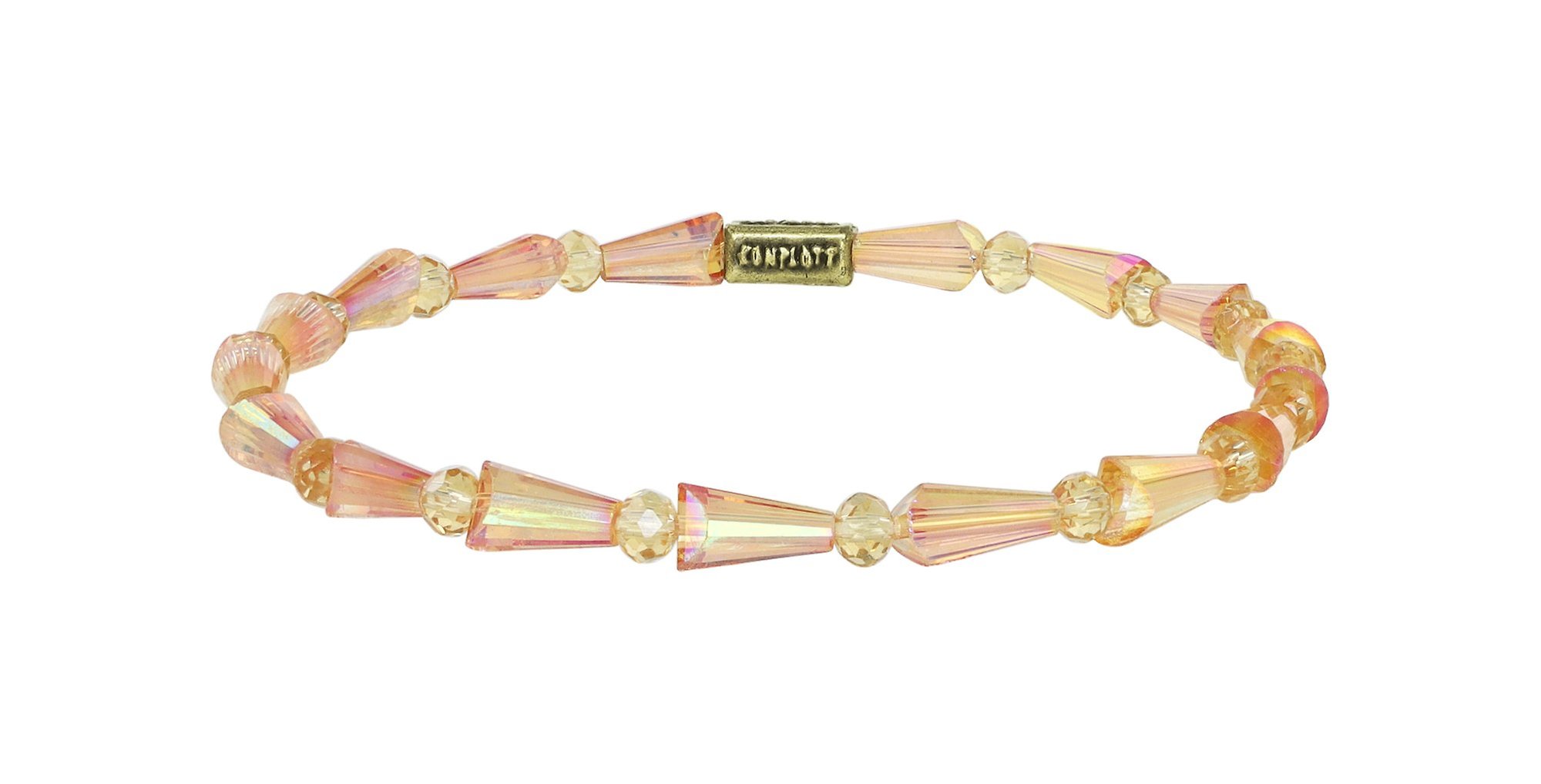 image for Bracelet Elastic Gem Chandelier Beige / Yellow  