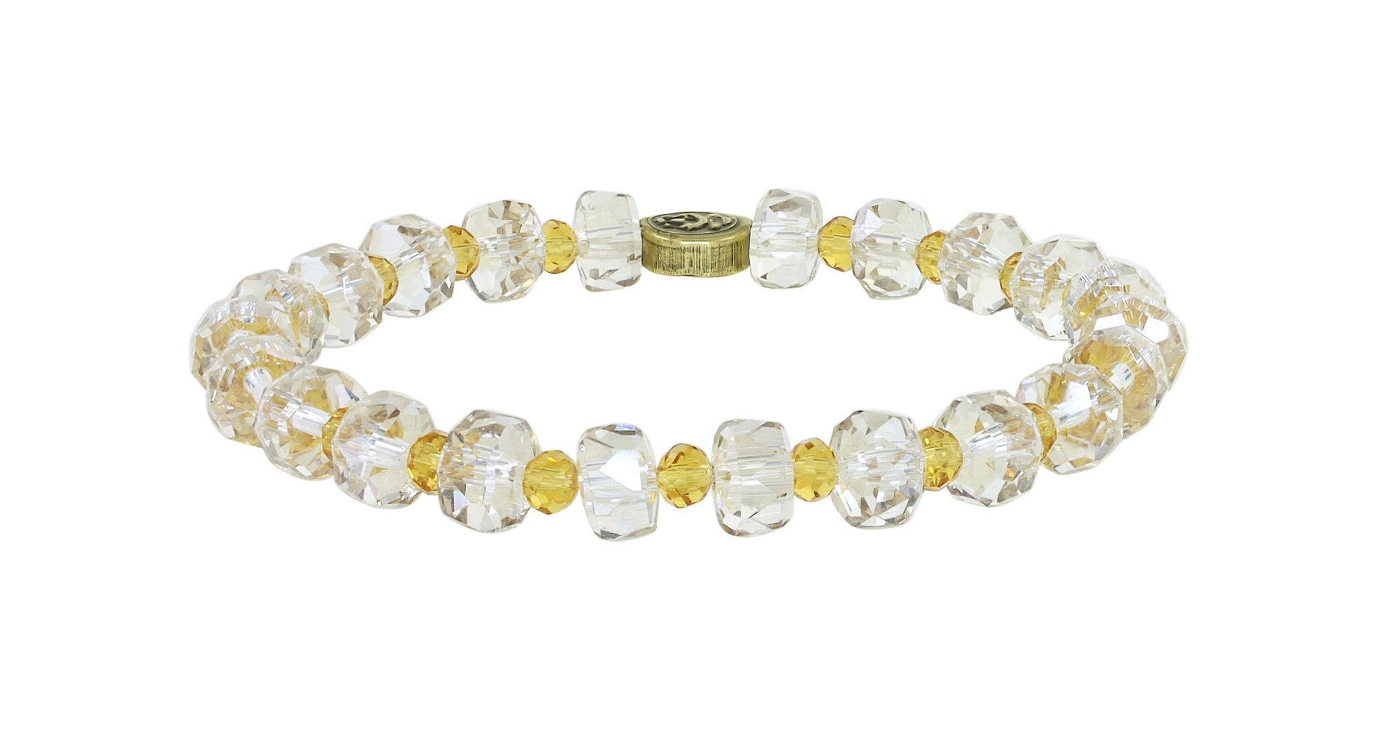 Bild für Armband elastisch Gem Chandelier Beige / Gelb  