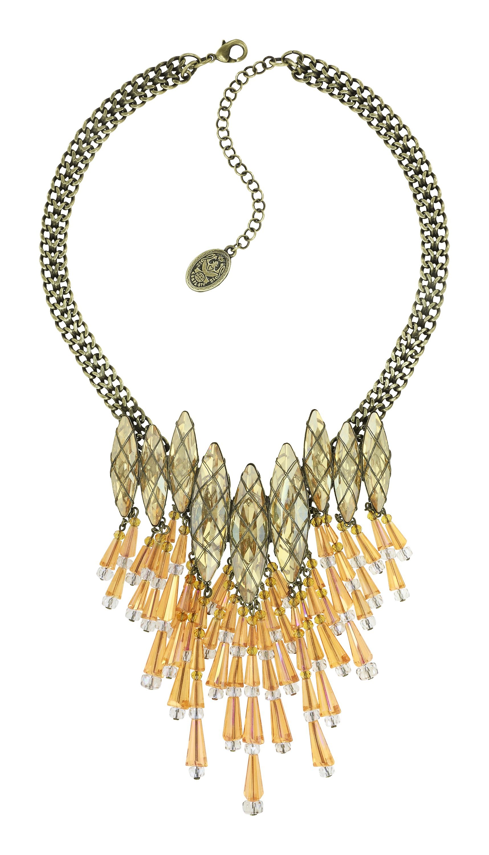 Bild für Halskette Gem Chandelier Beige / Gelb  