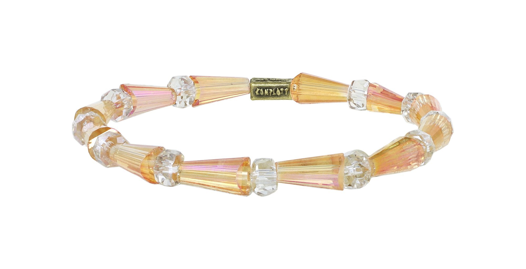 image for Bracelet Elastic Gem Chandelier Beige / Yellow  
