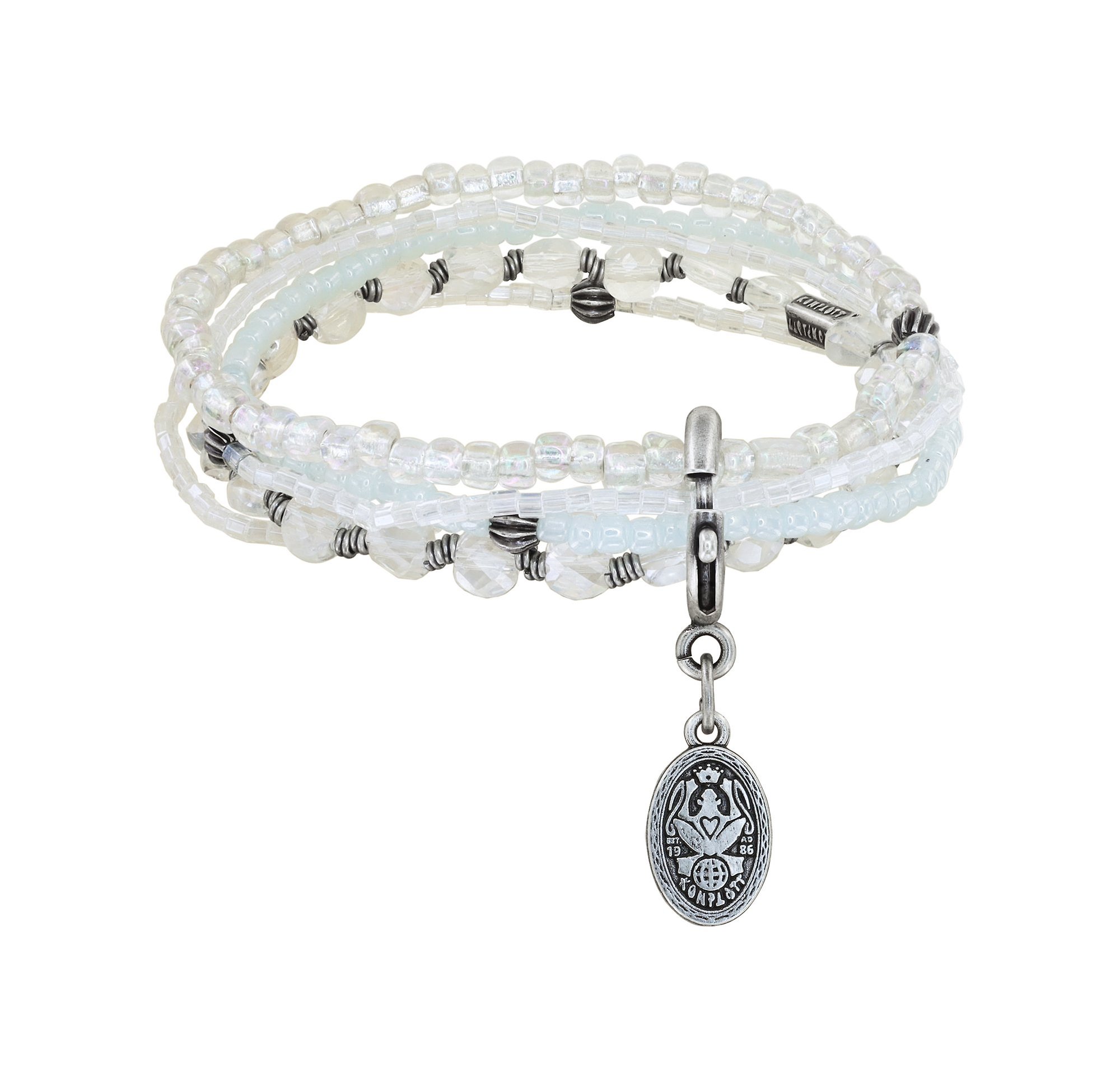 Bild für Armband elastisch Petit Glamour d´Afrique Weiß  