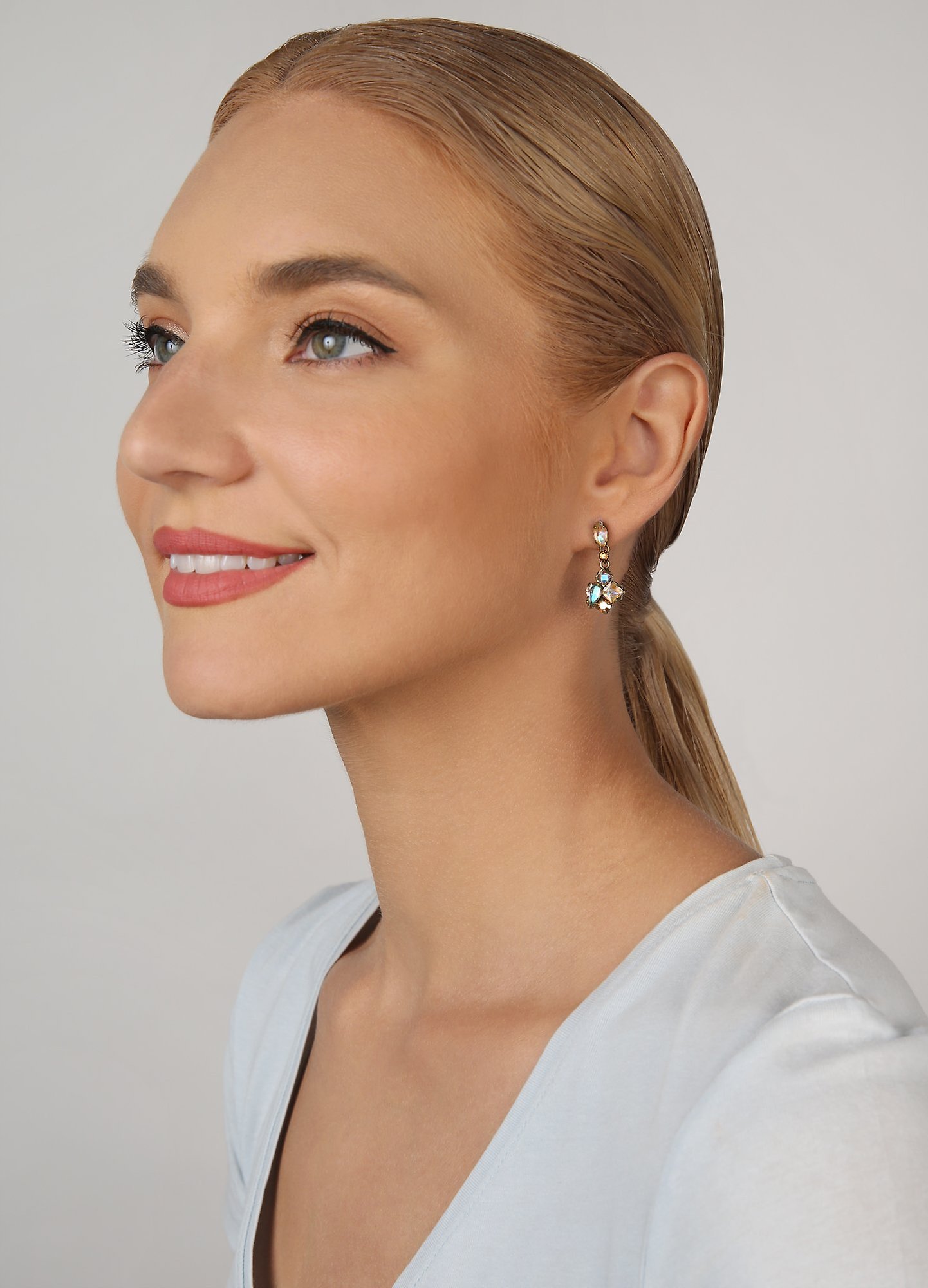 image for Earring Stud Dangling Ballroom Yellow  