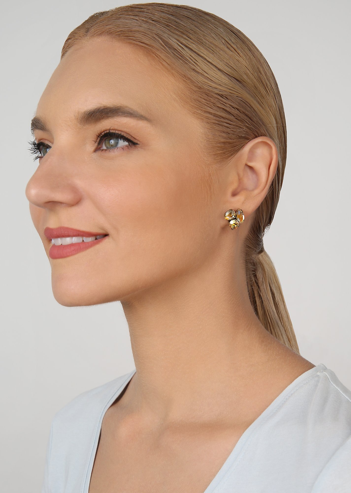 image for Earring Stud Ballroom Yellow  