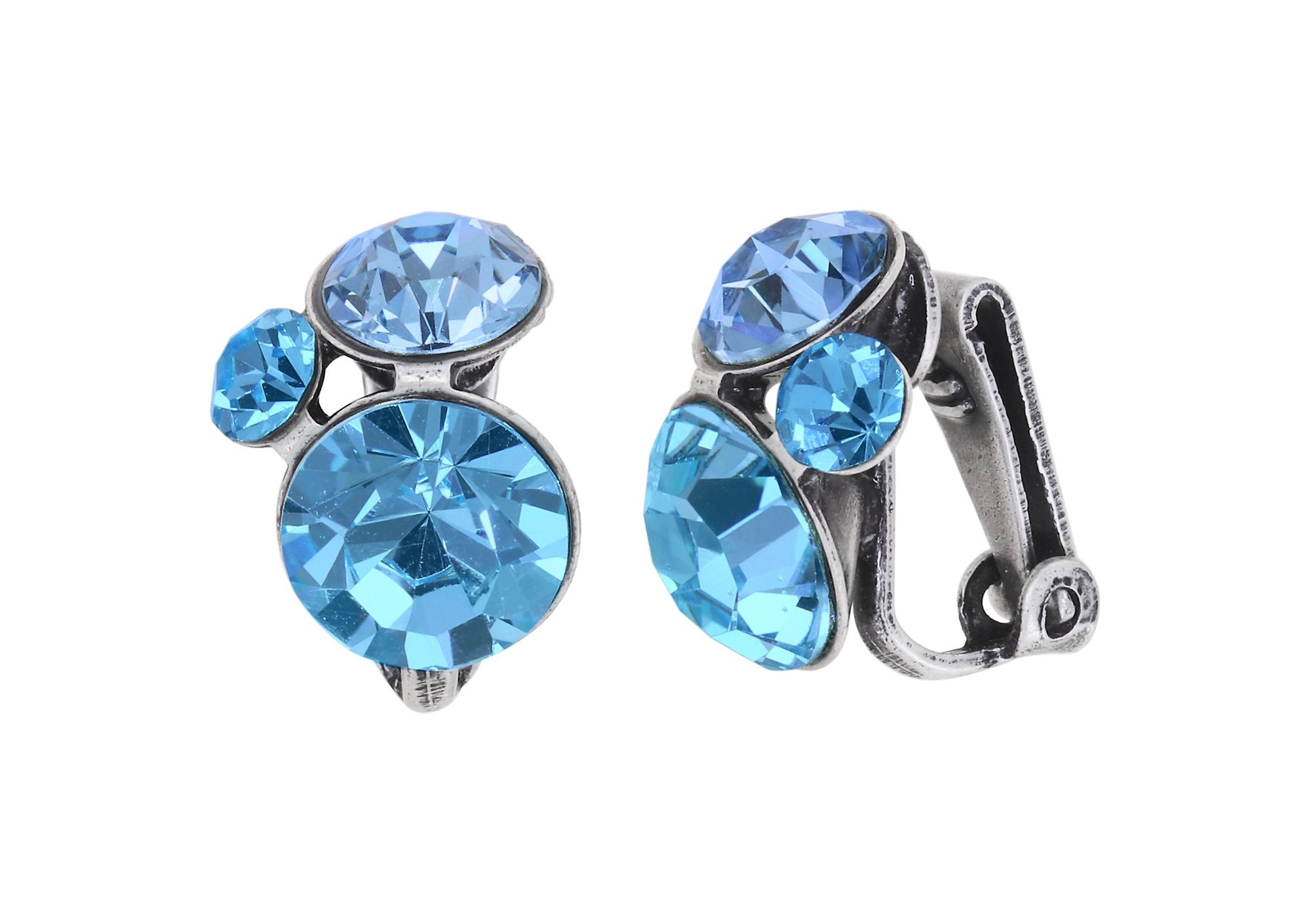 image pour Boucles d'oreilles Clip Disco Star Bleu Clair  