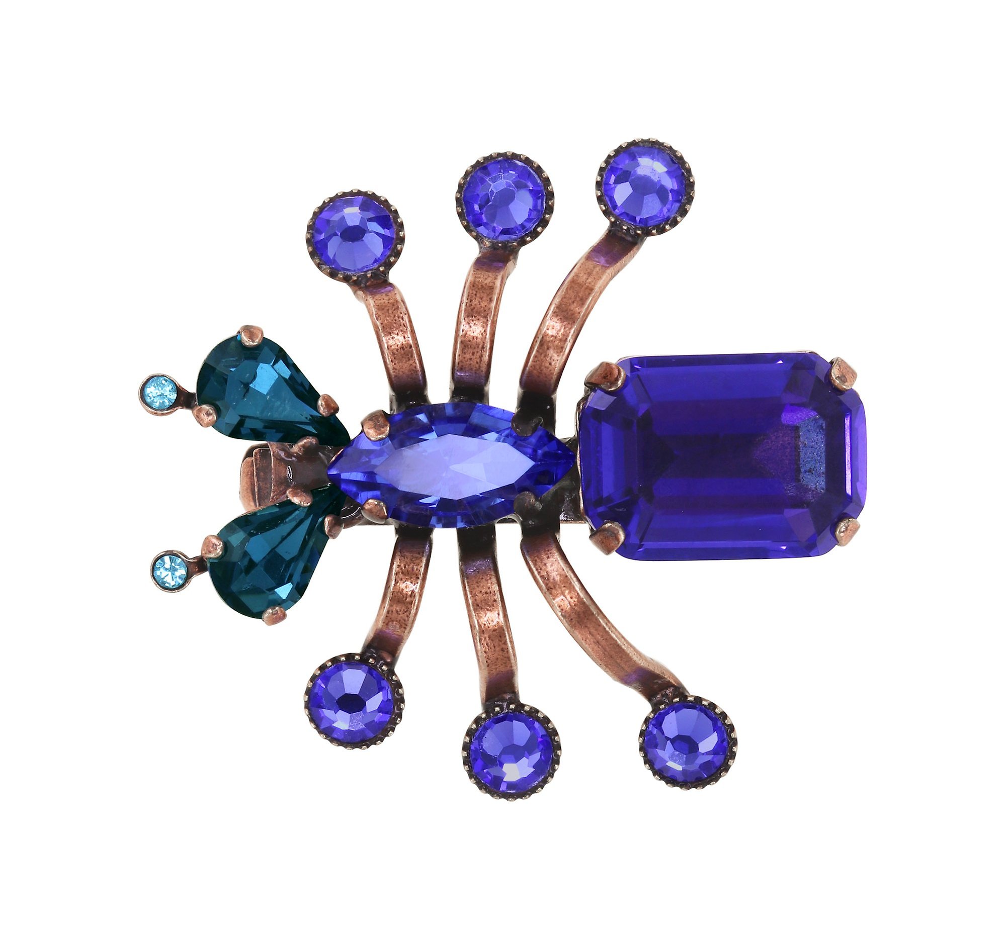 image for Brooch Clubbing Bugs Blue  
