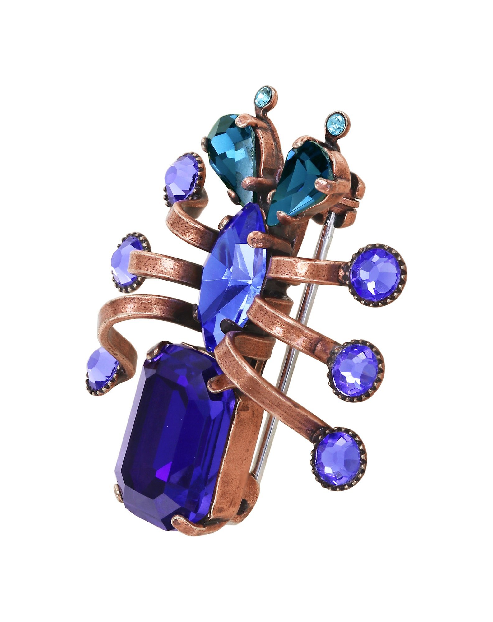 Bild für Brosche Clubbing Bugs Blau  