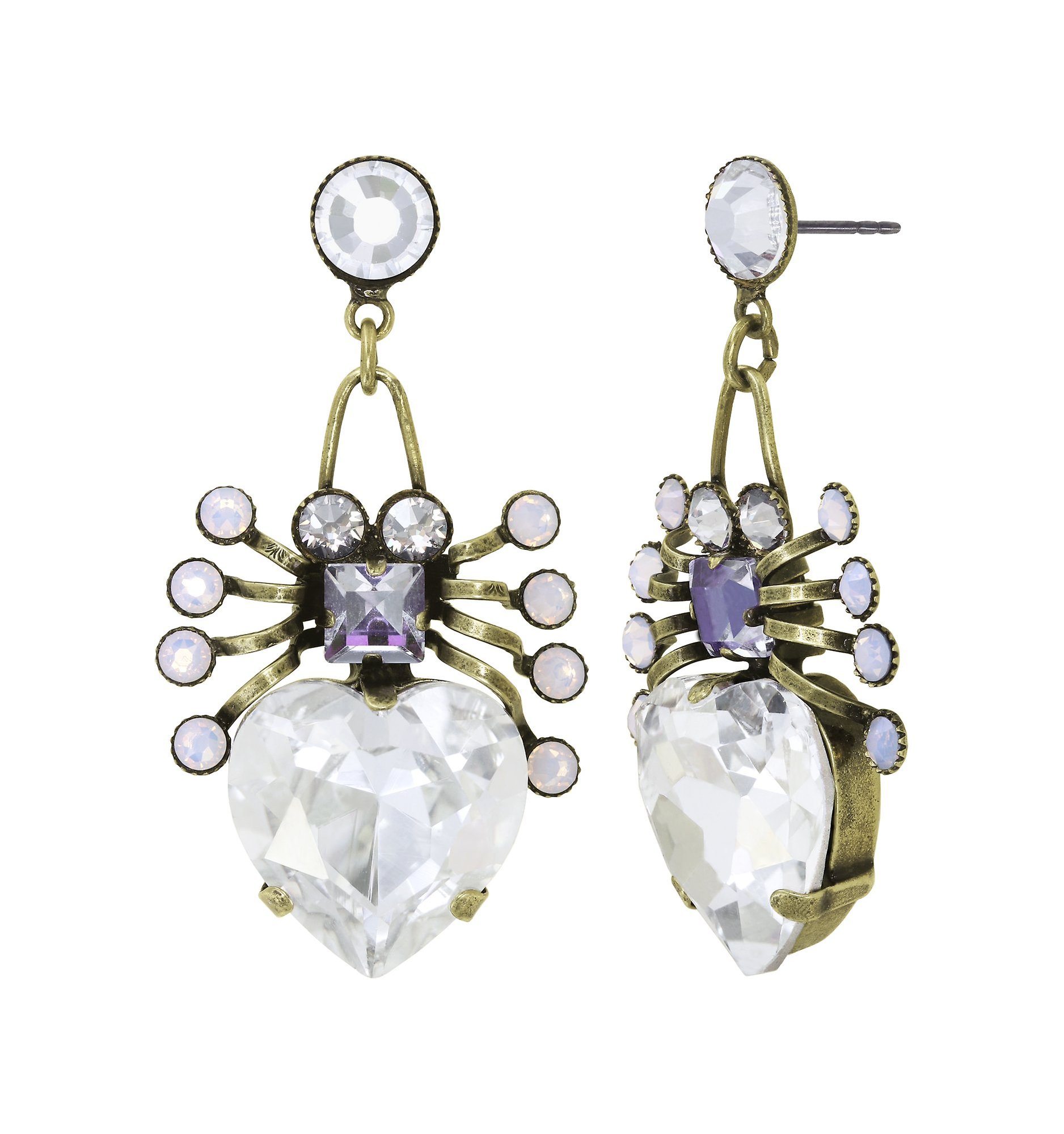 image for Earring Stud Dangling Clubbing Bugs White  