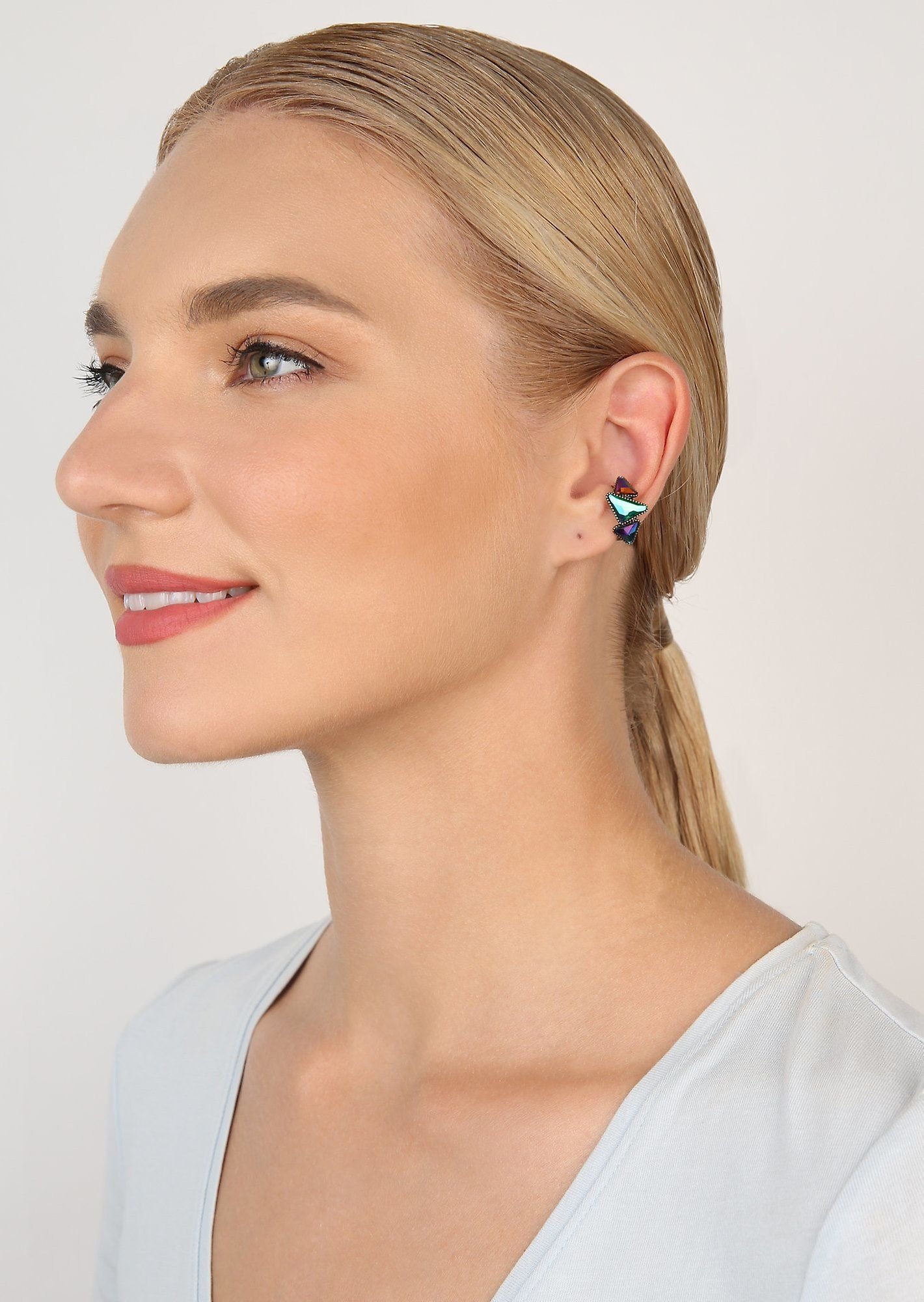 Bild für Ear cuff Jumping Angles Grün Kristall Vulkan 