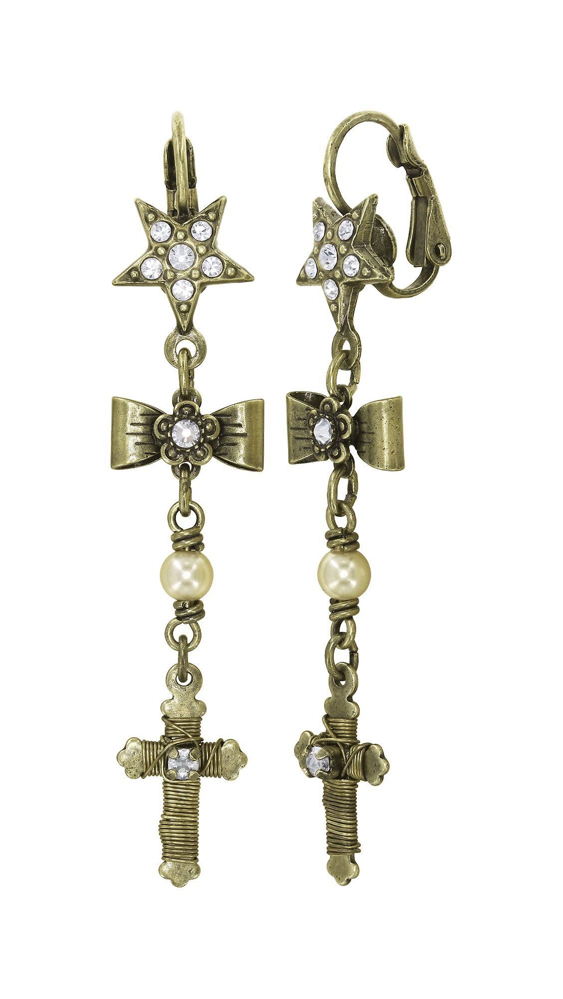 image pour Boucles d'oreilles Eurowire pendantes Love, Hope and Destiny Blanc  