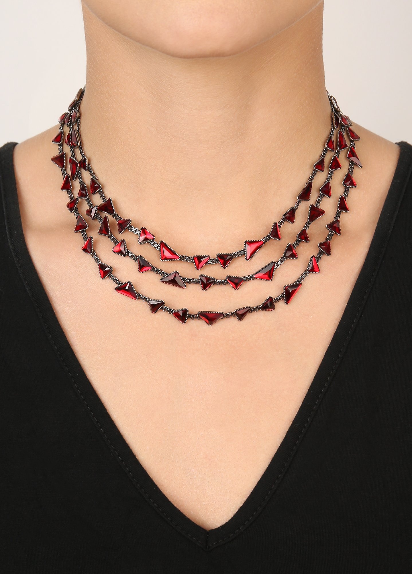 image for Necklace Jumping Angles Red  