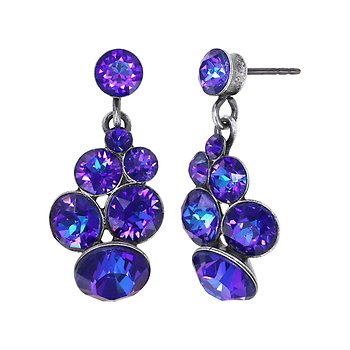 image for Earring stud dangling Petit Glamour lila  