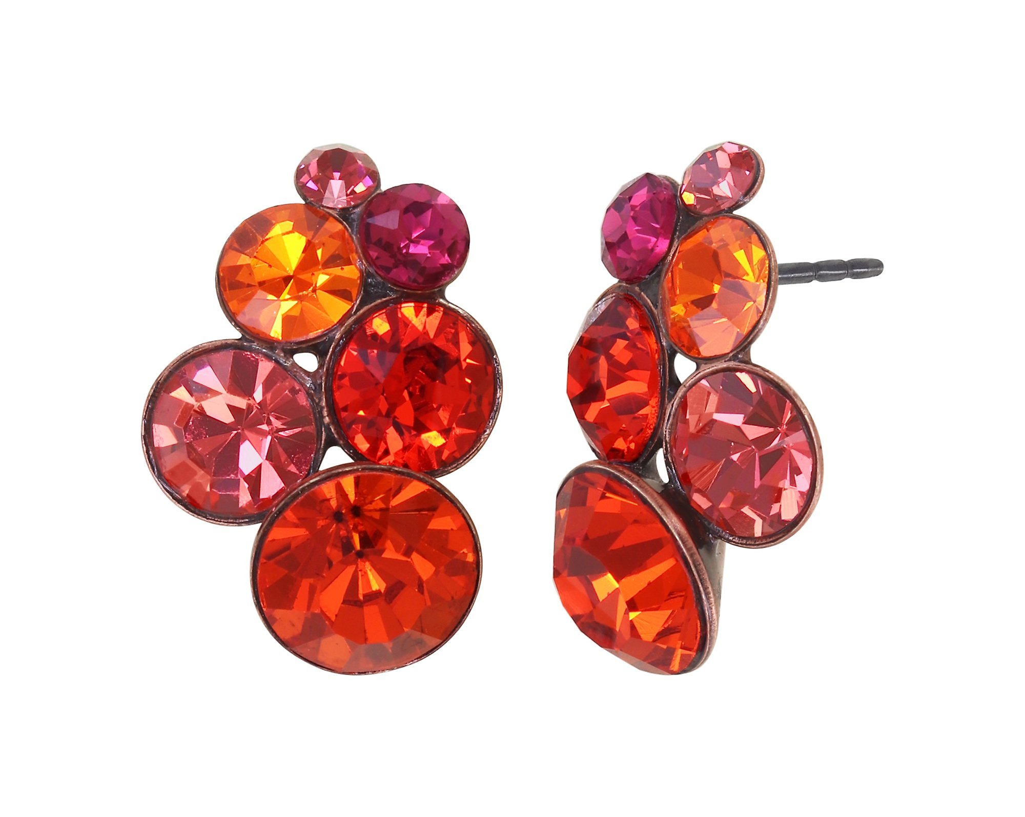 image pour Clou d'oreille Petit Glamour Rose / Orange  