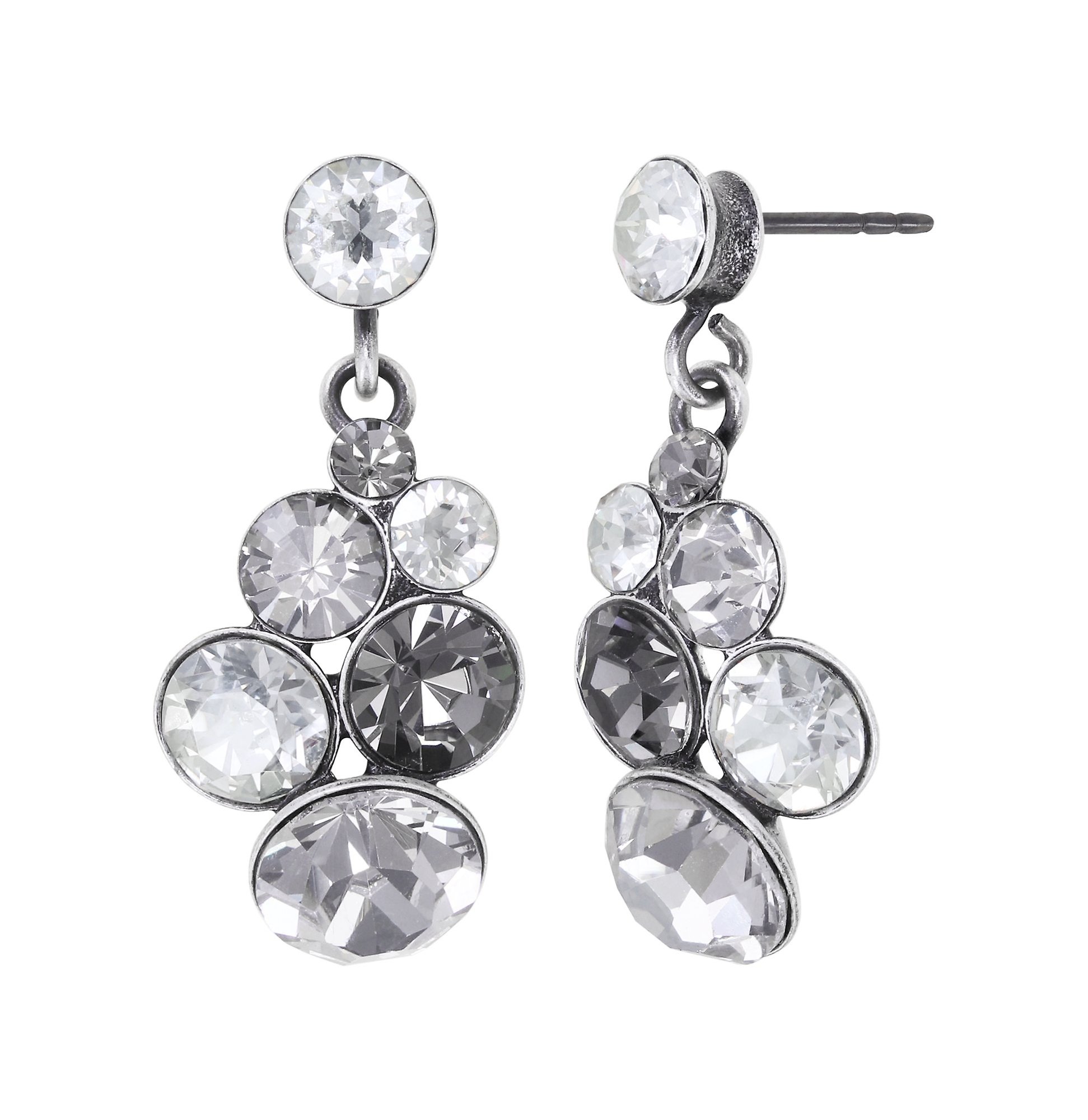 image for Earring stud dangling Petit Glamour White  