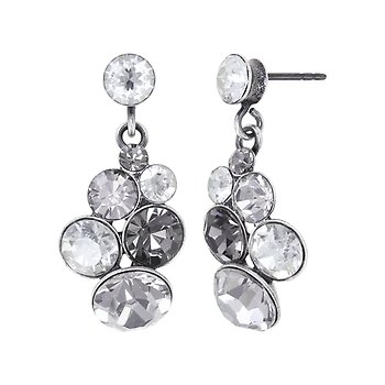 image for Earring stud dangling Petit Glamour white  