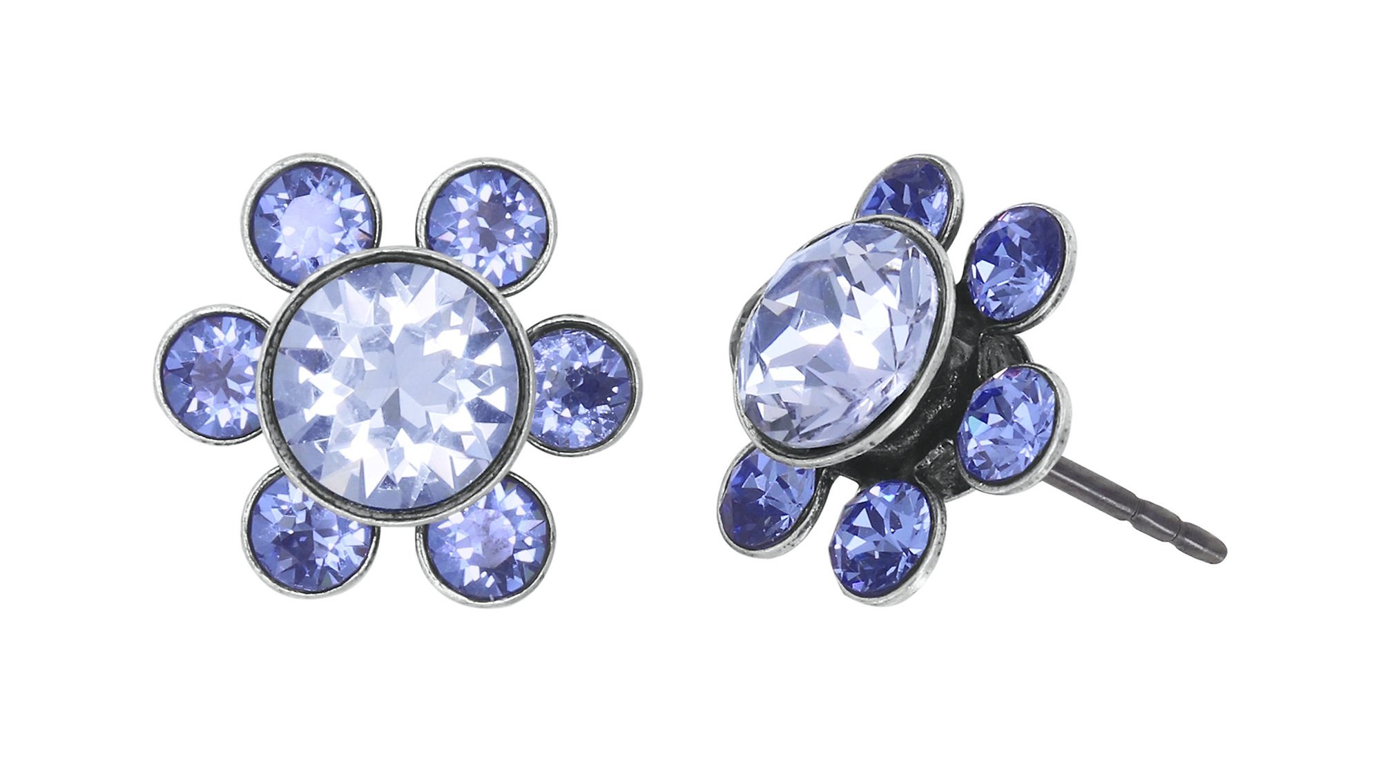 image for Earring Stud Lost Garden Light Blue  
