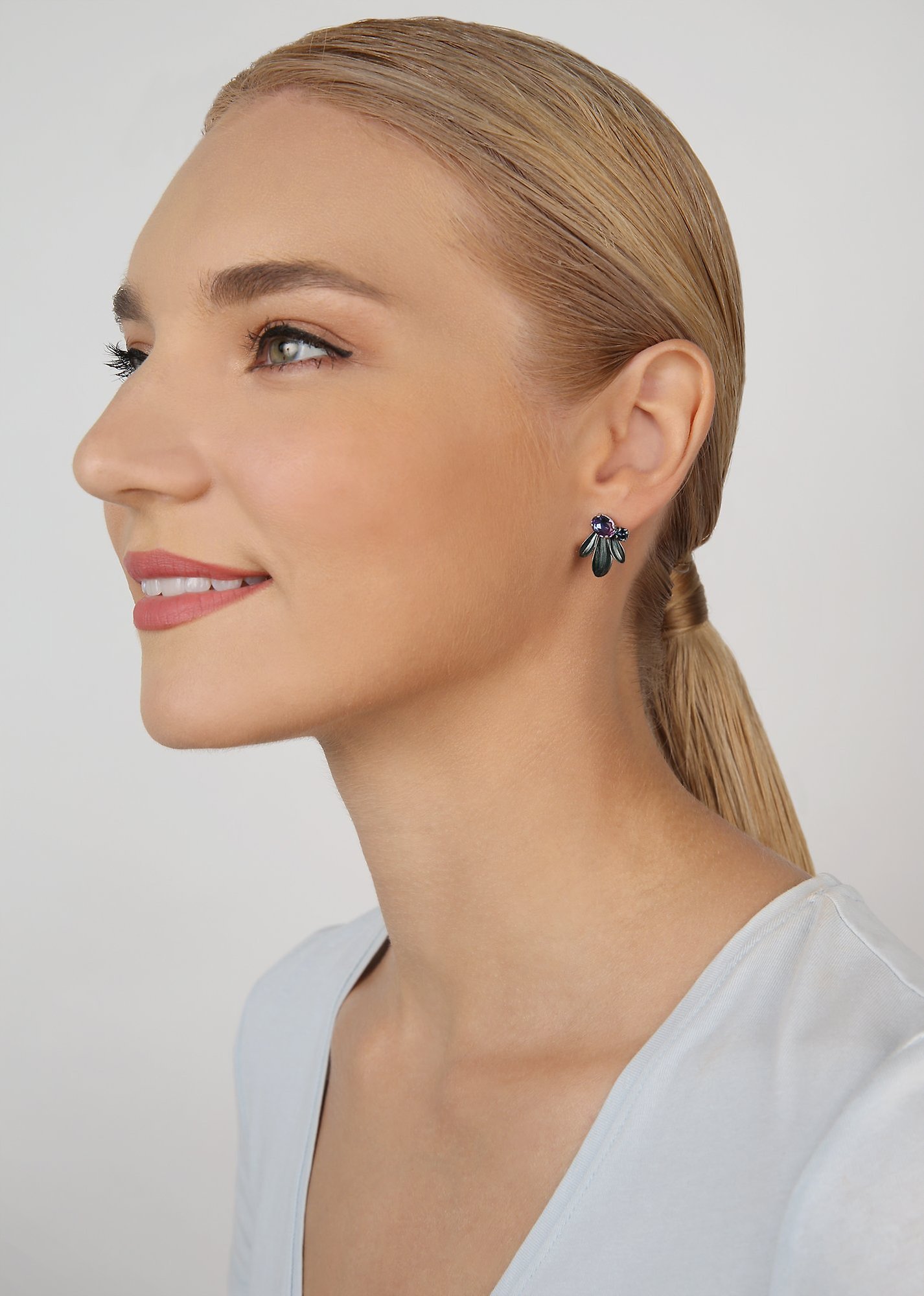 image pour Clou d'oreille IceForest Bleu / Lila  