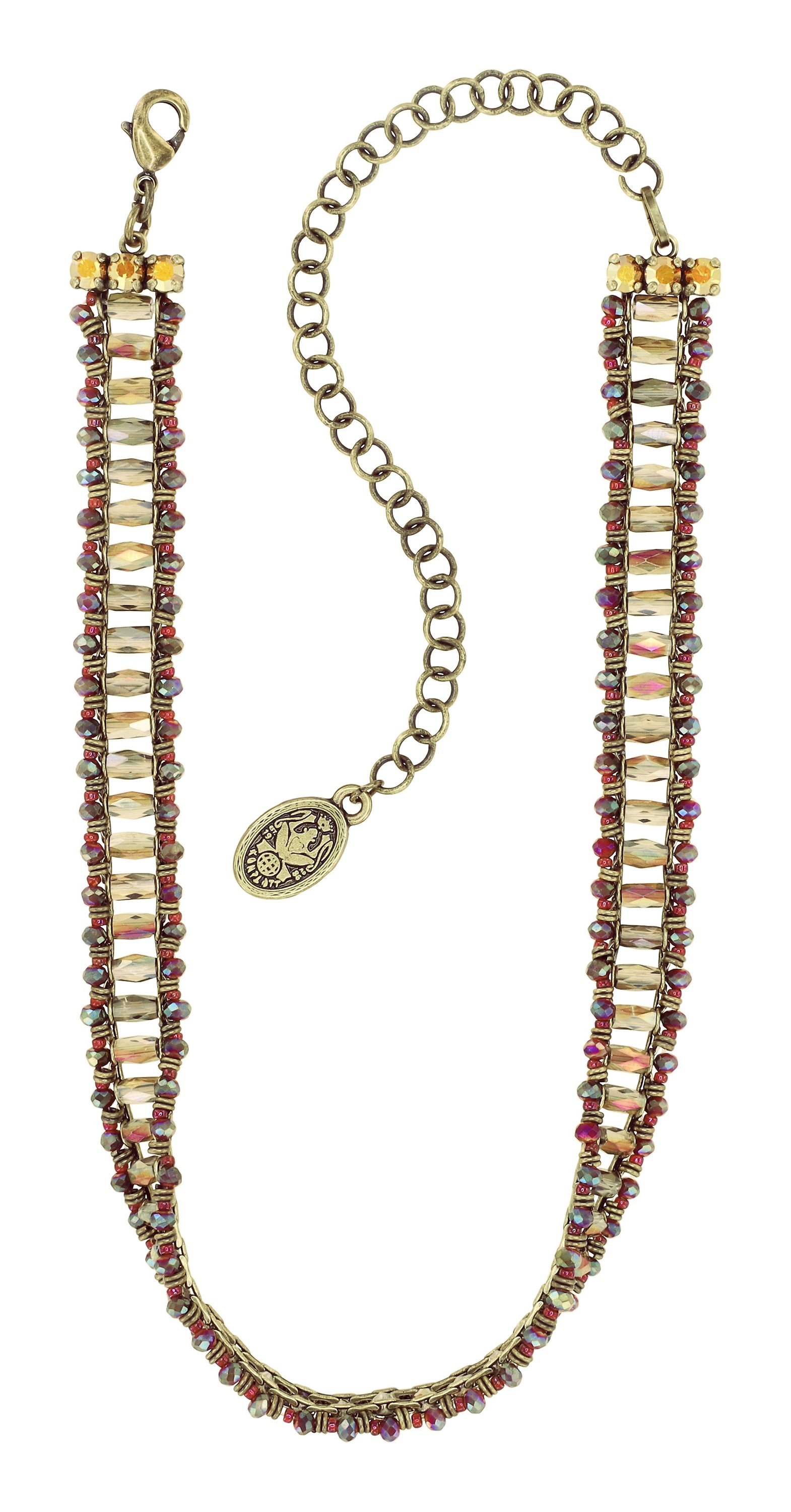 Bild für Choker Collier Dutchess Braun / Gelb  