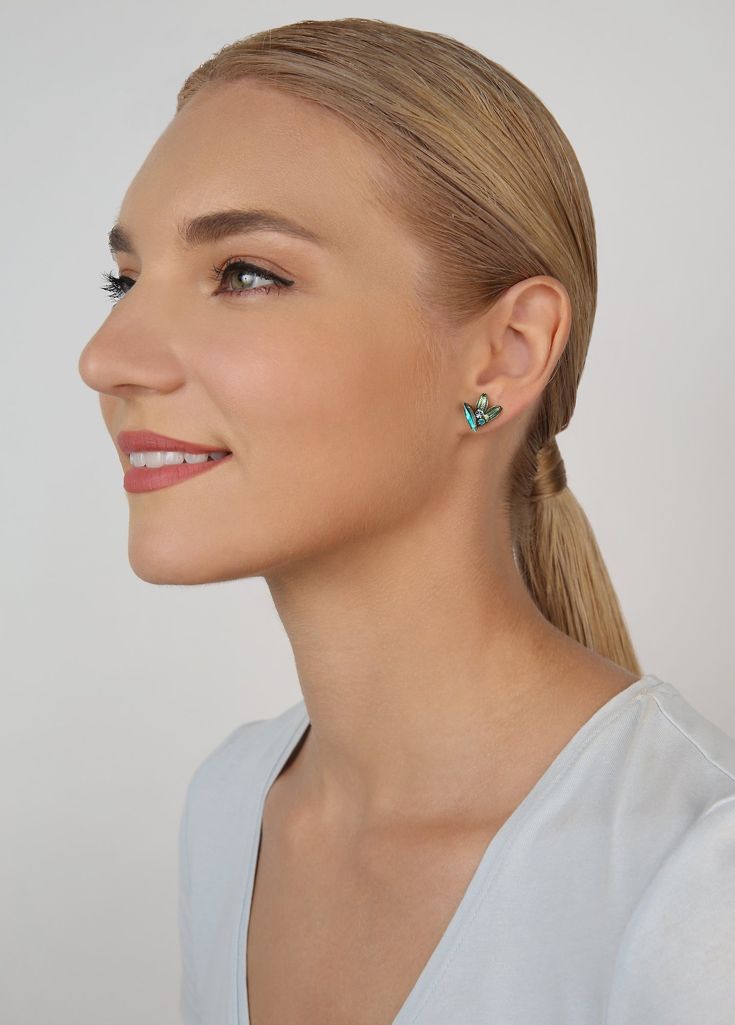 image for Earring Stud IceForest Dark Green  