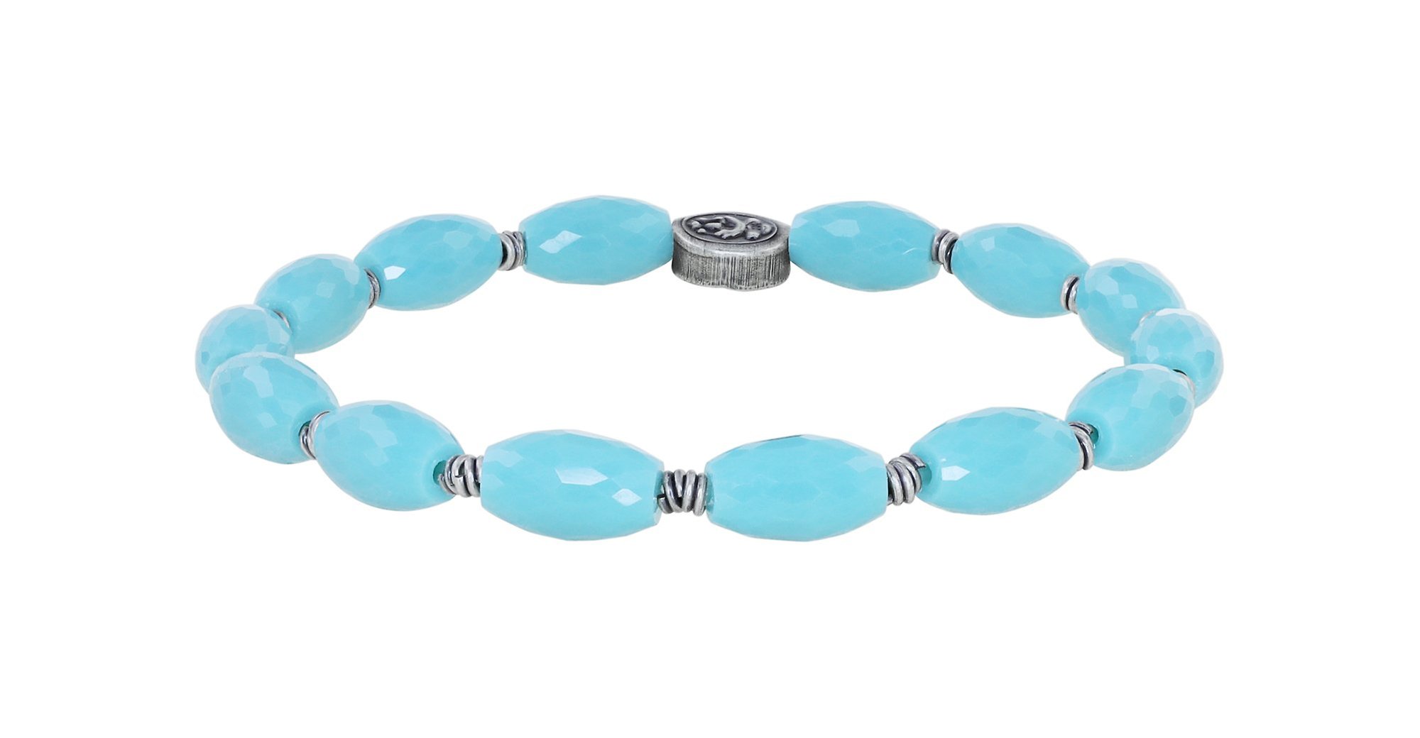 image pour Bracelet élastique Petit Glamour d´Afrique Bleu Clair  