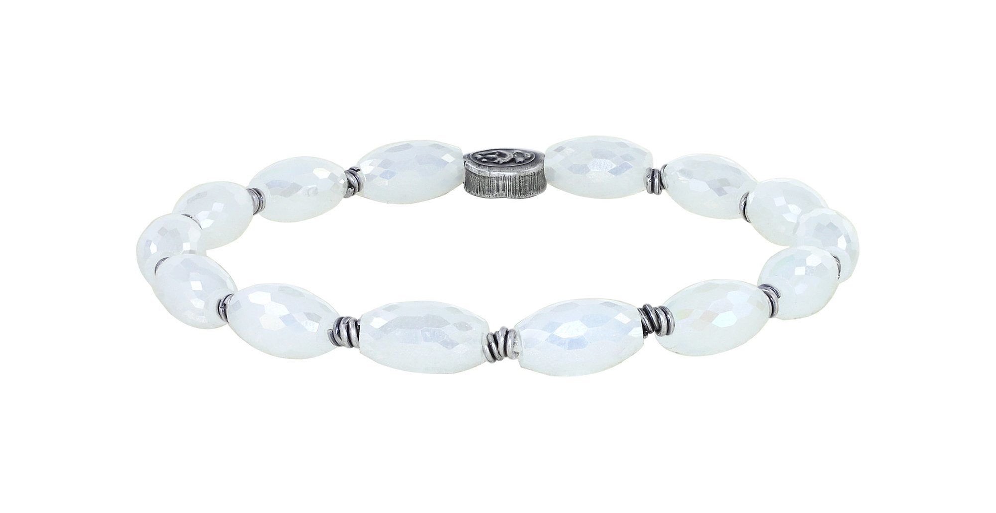 image pour Bracelet élastique Petit Glamour d´Afrique Blanc  