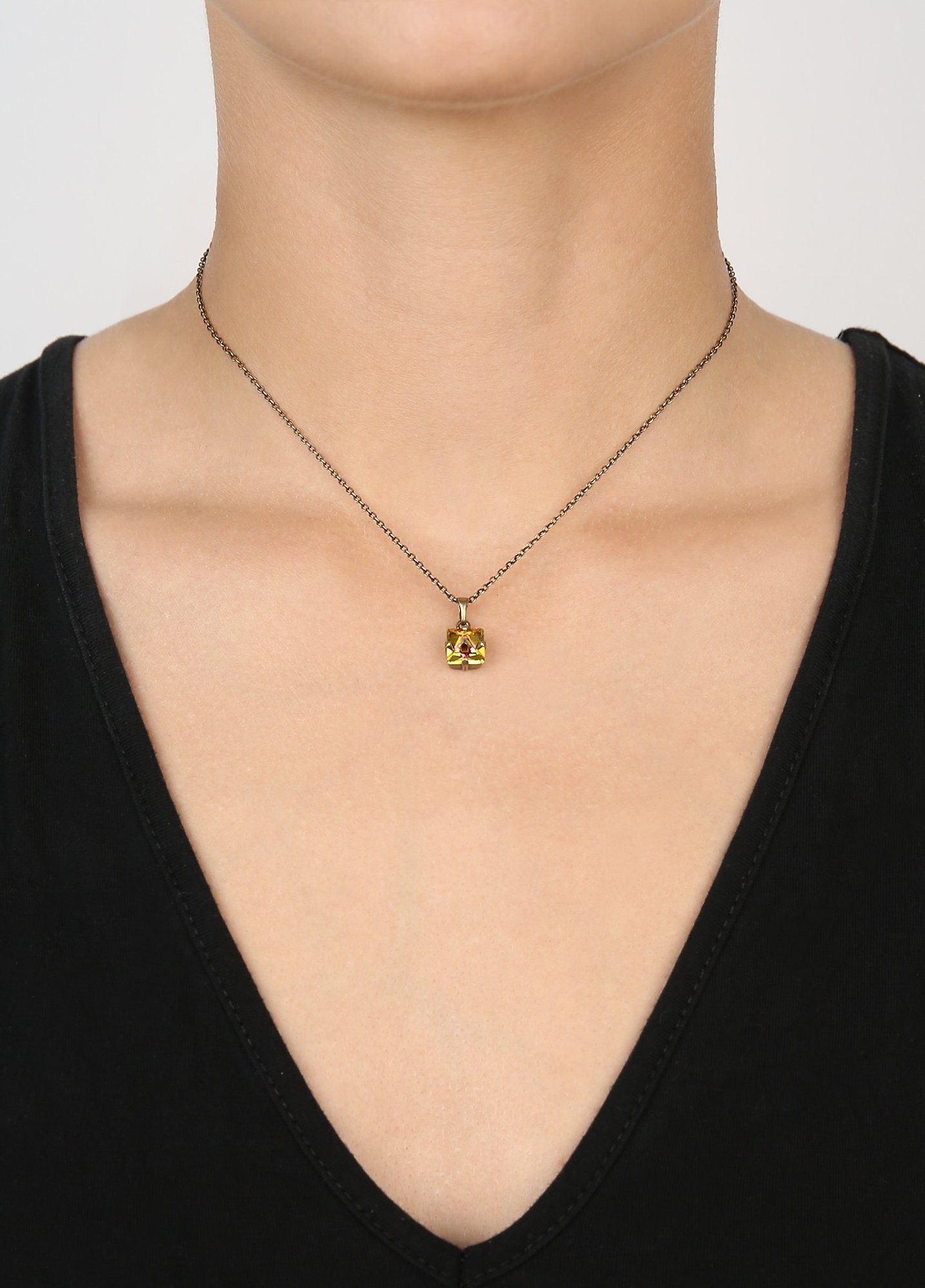 image for Necklace pendant Punk Classics Orange / Lila violet blue size M