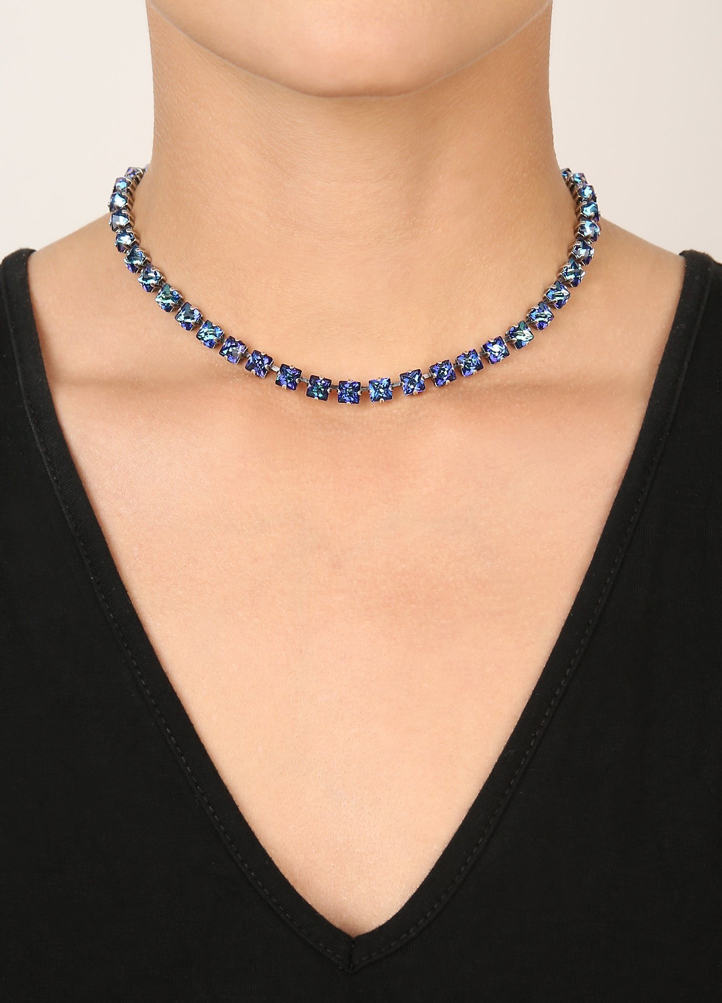 image pour Collier Punk Classics Bleu crystal bermuda blue size S