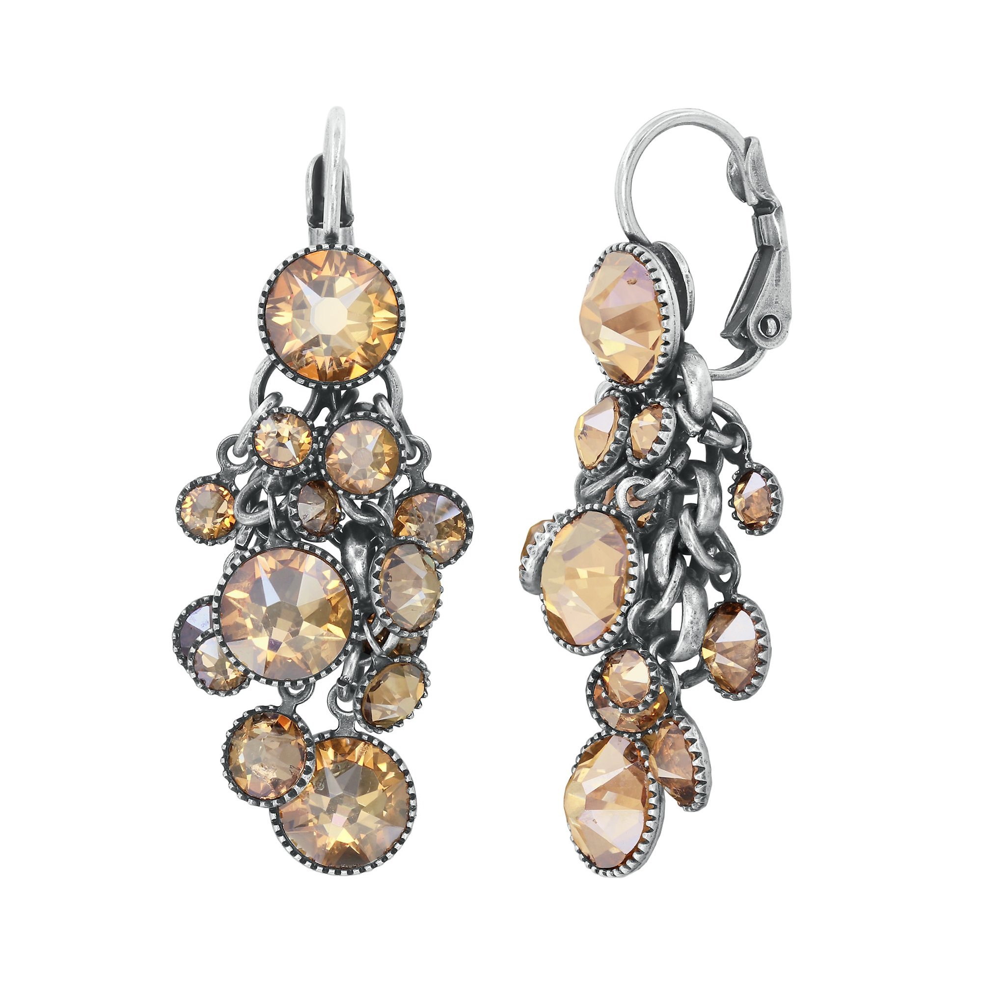 image pour Boucles d'oreilles Eurowire pendantes Waterfalls Beige  