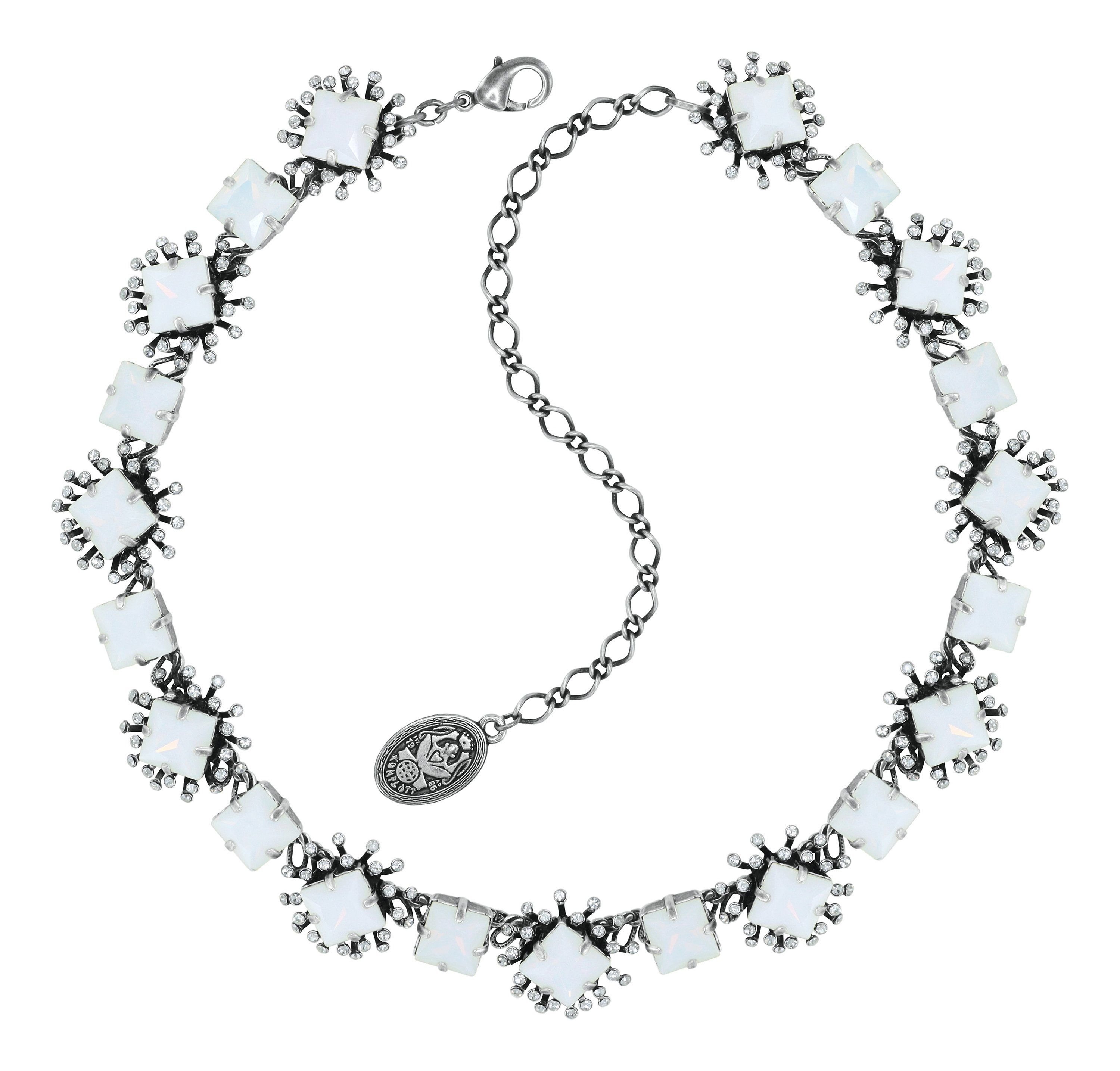 image pour Collier Petit Four Carre Blanc  size L