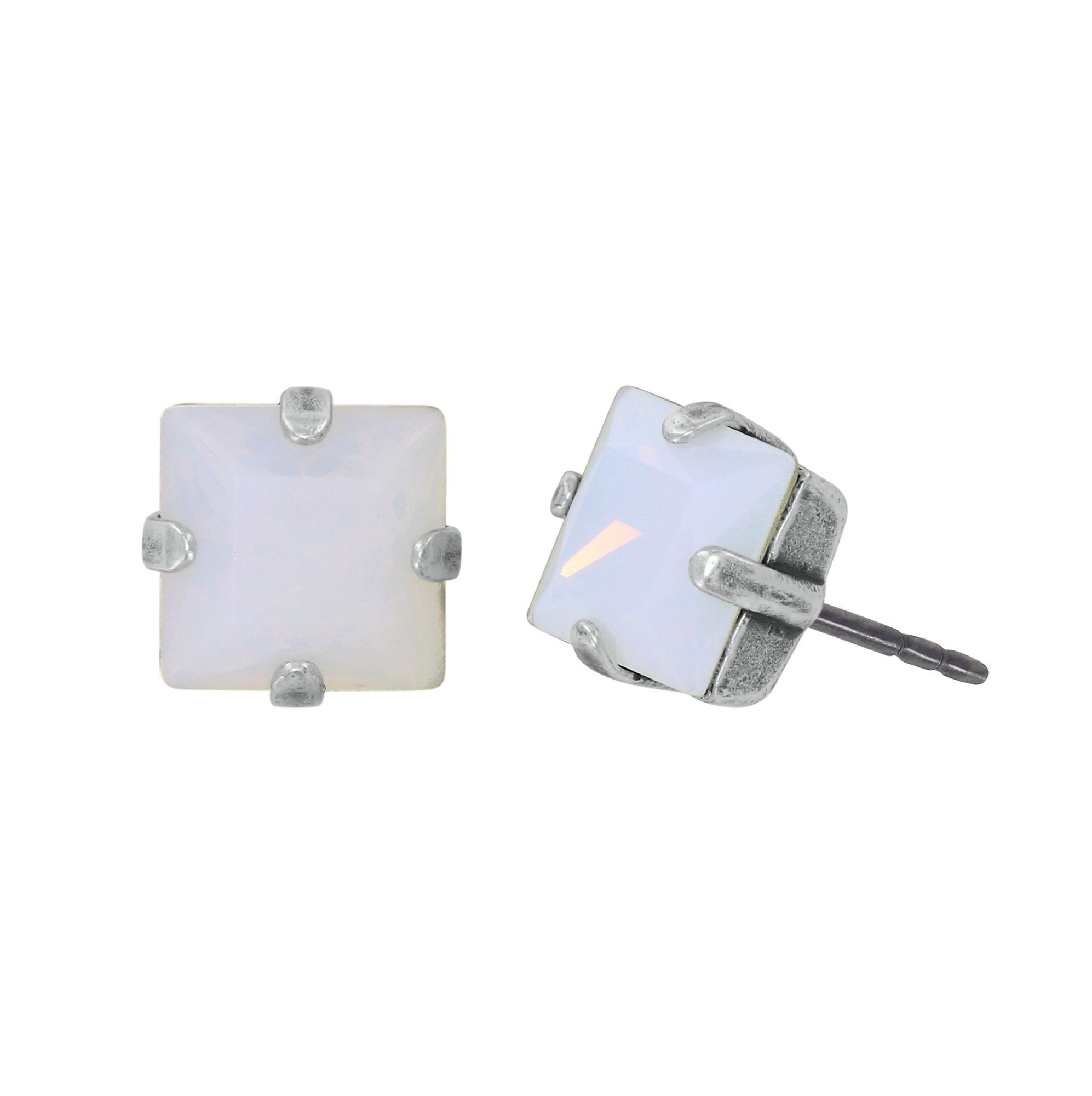 image for Earring Stud Petit Four Carre White  size M