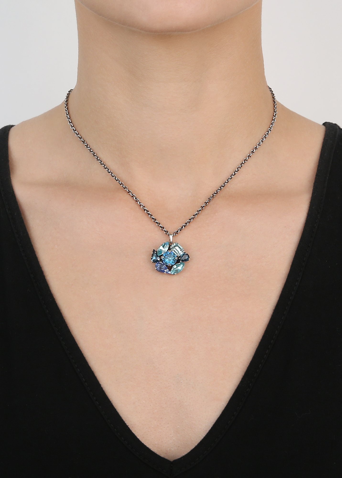 image for Necklace Pendant Afternoon Tea de Luxe Blue  