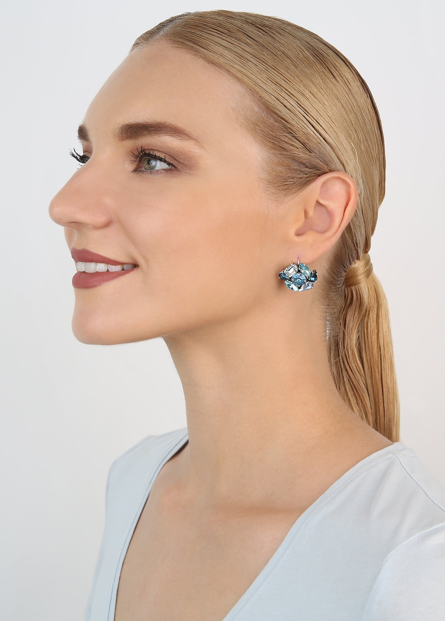 image for Earring Eurowire Afternoon Tea de Luxe Blue  