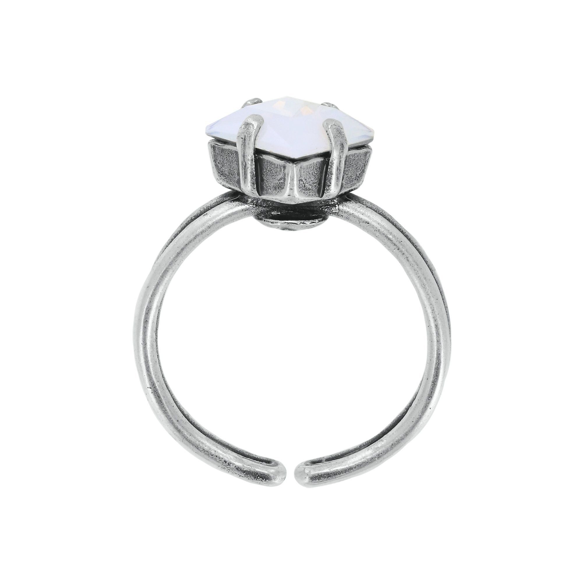 Bild für Ring Petit Four Carre Weiß  Größe M