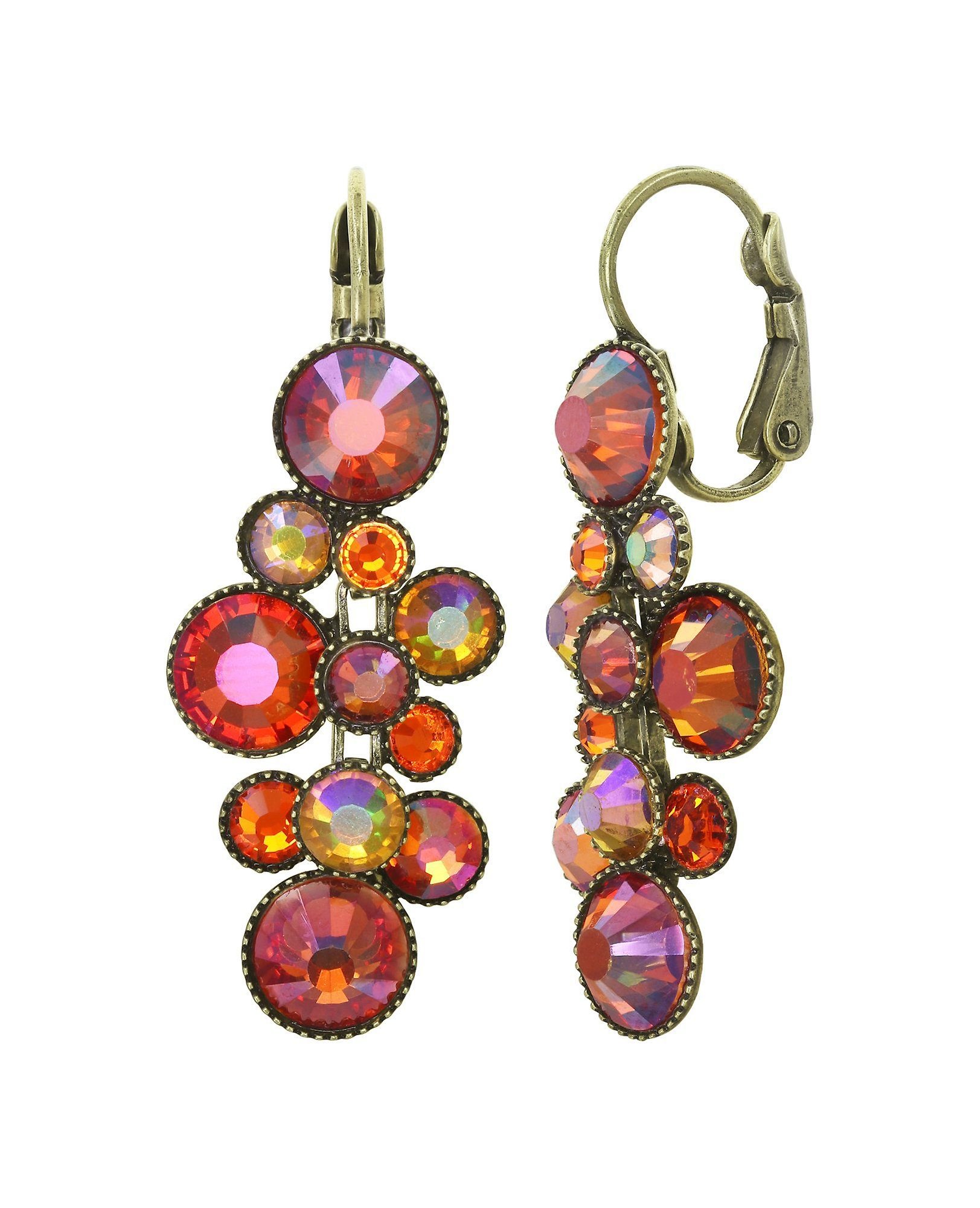 image pour Boucles d'oreilles Eurowire pendantes Water Cascade Orange  