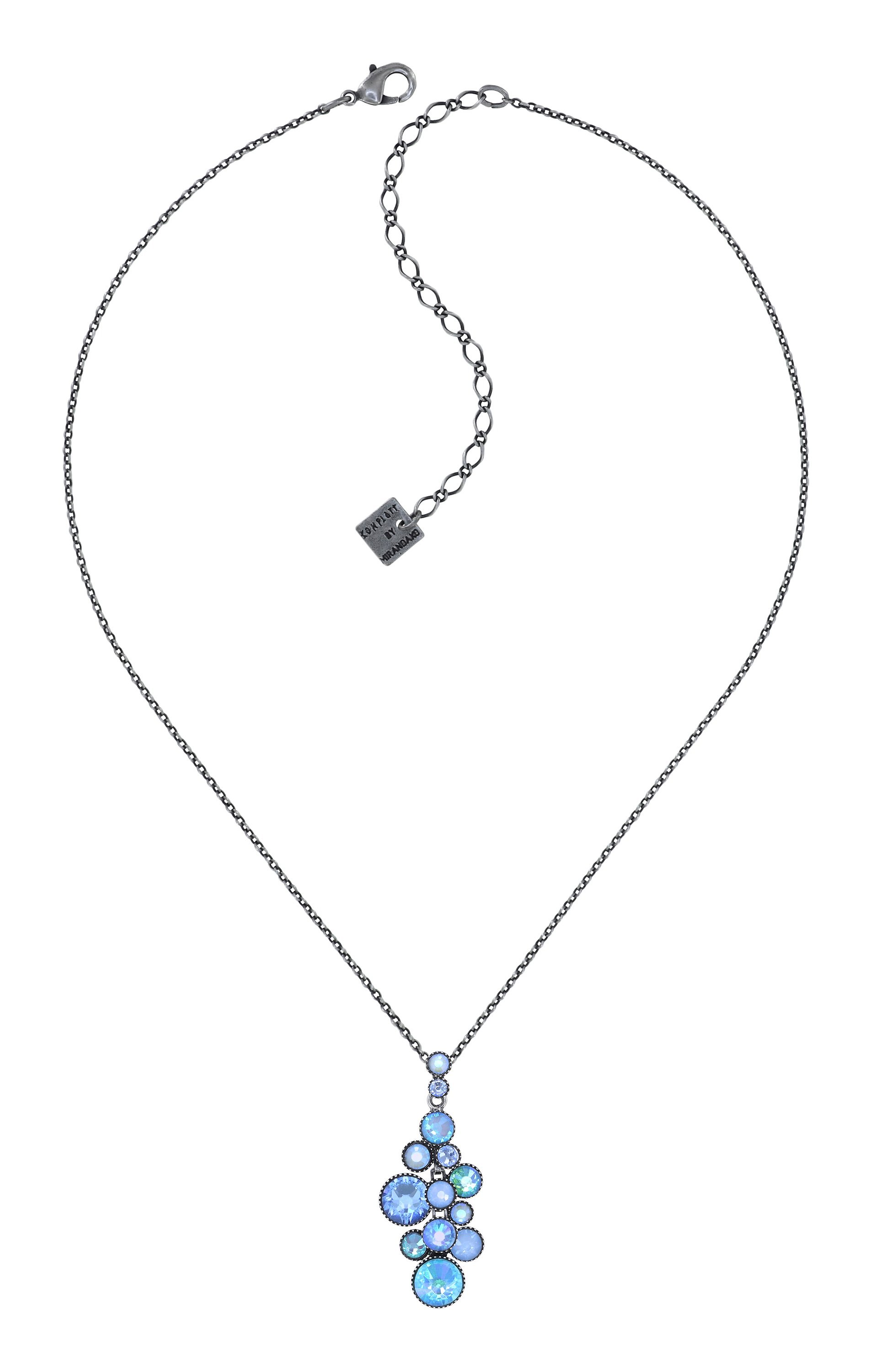 image for Necklace Pendant Water Cascade Light Blue  