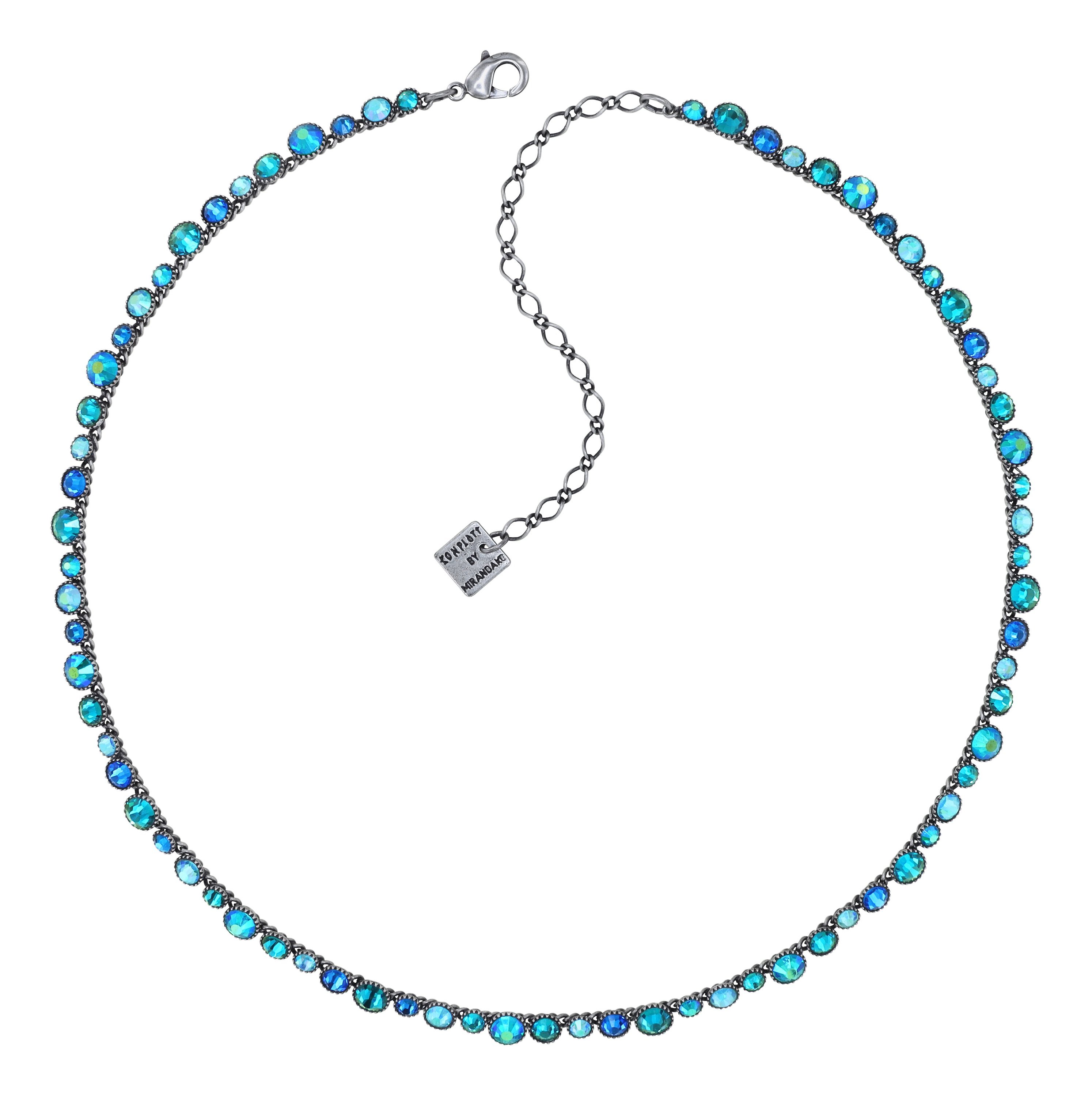 image for Necklace Water Cascade Dark Blue  