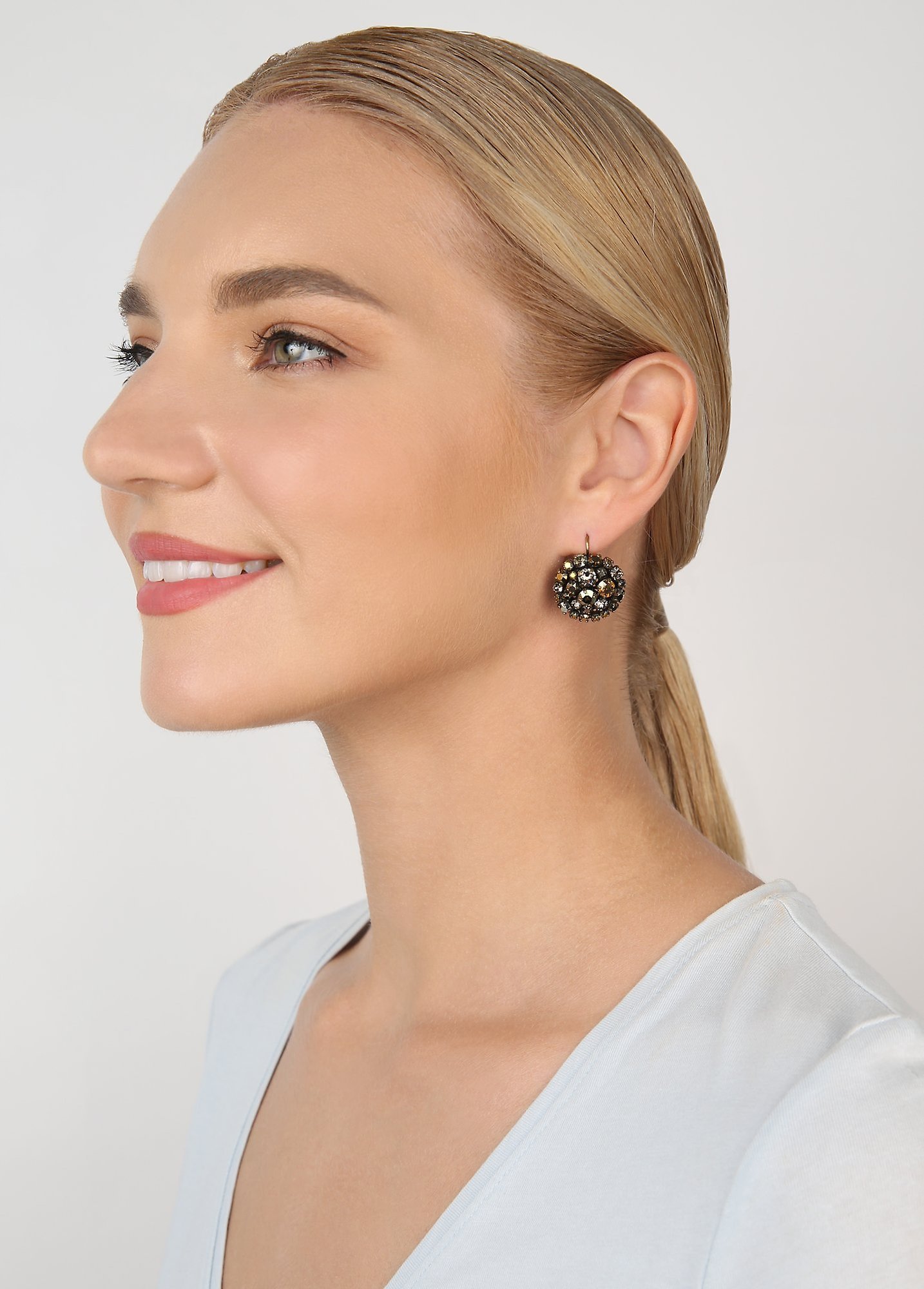 image for Earring eurowire Ballroom khaki/brown  