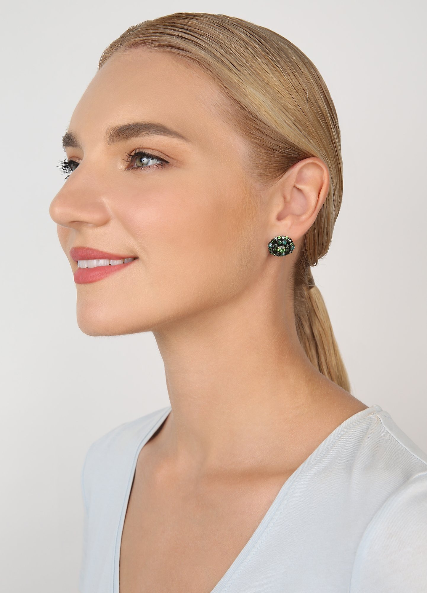 image for Earring stud Ballroom Green  