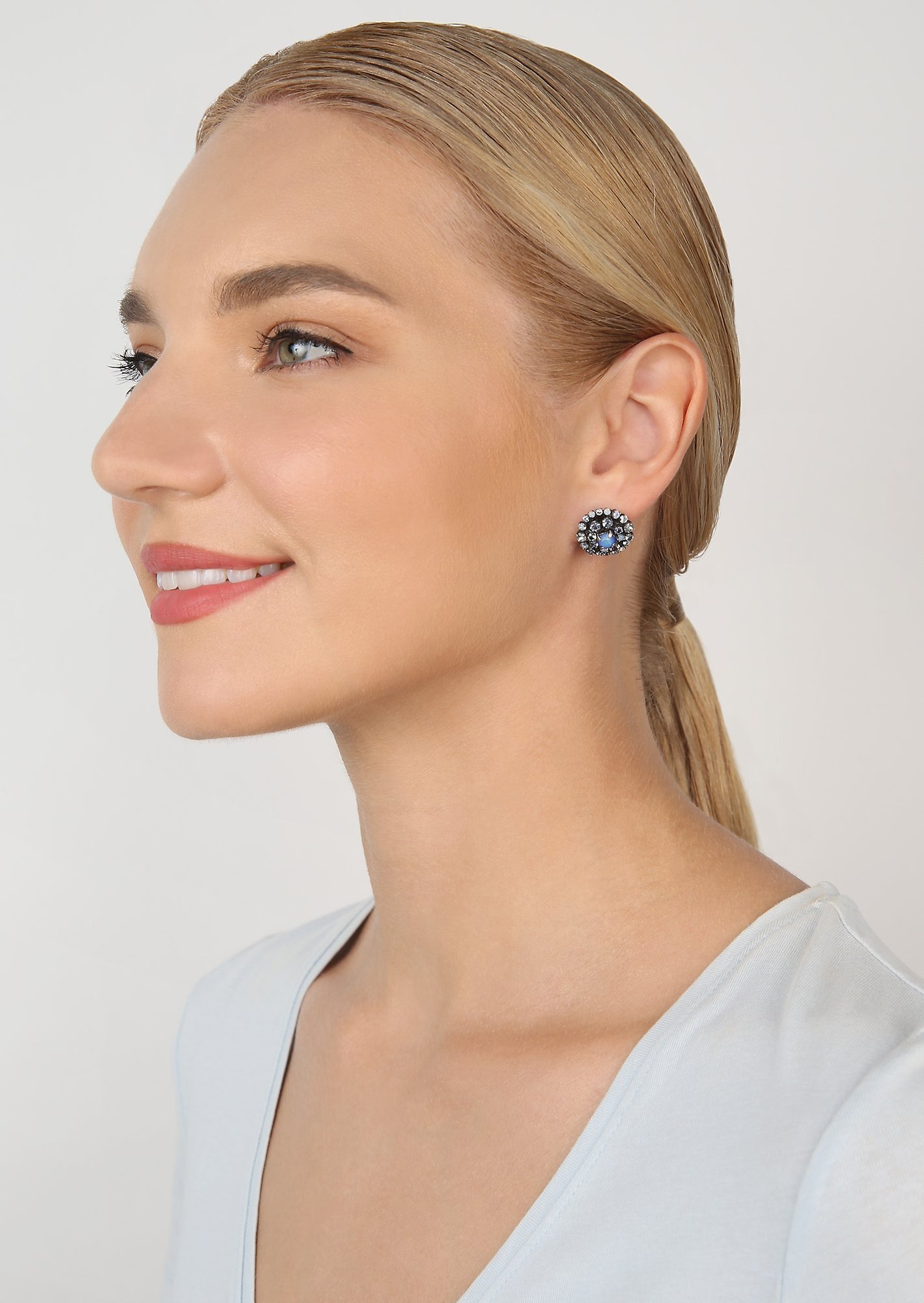 image for Earring Stud Ballroom Blue  