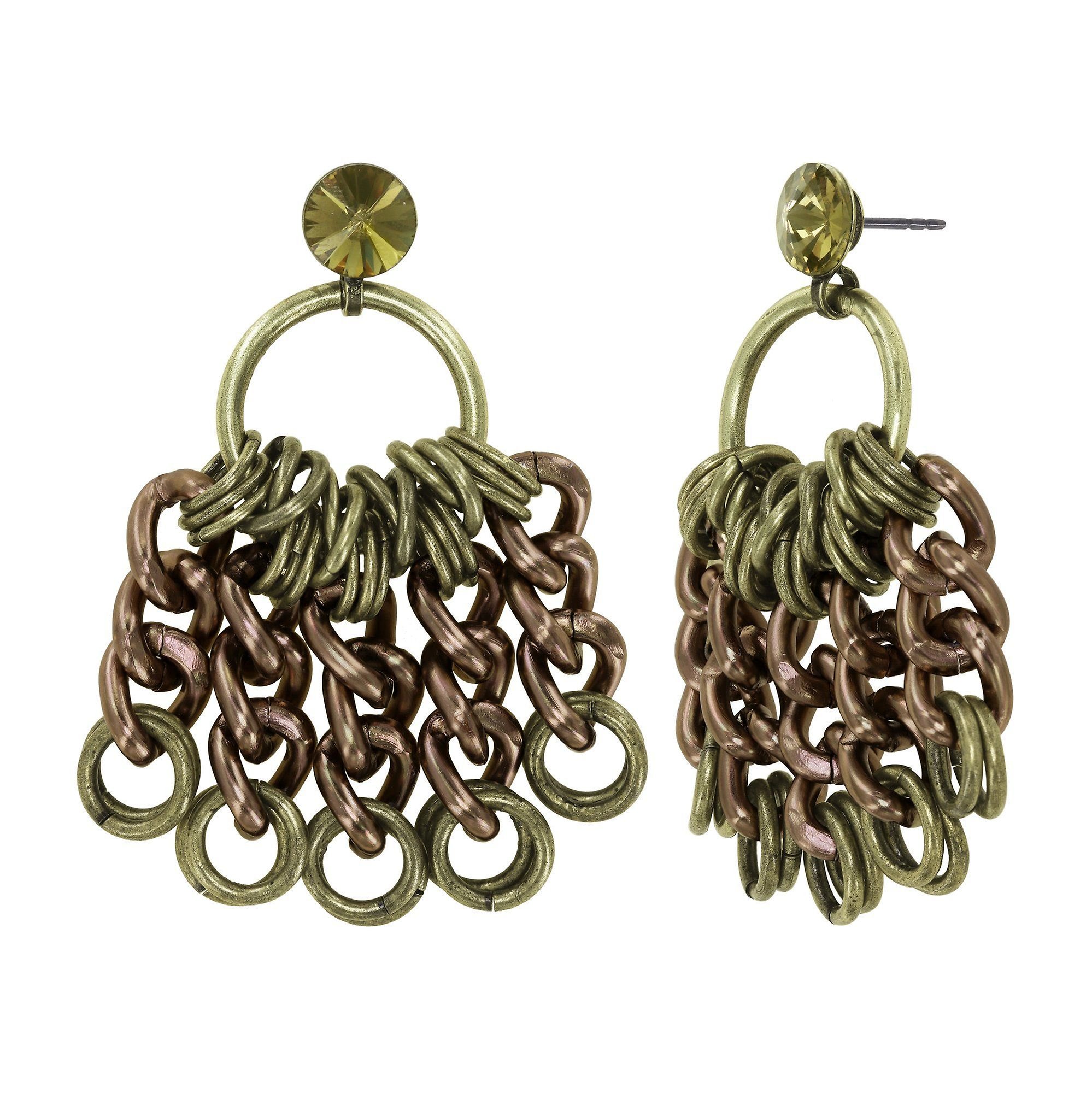 image pour Clou d'oreille pendant Unchained Marron  