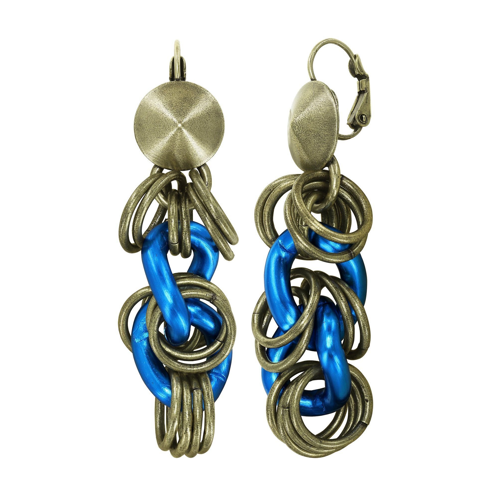 image pour Boucles d'oreilles Eurowire pendantes Unchained Bleu / Vert  