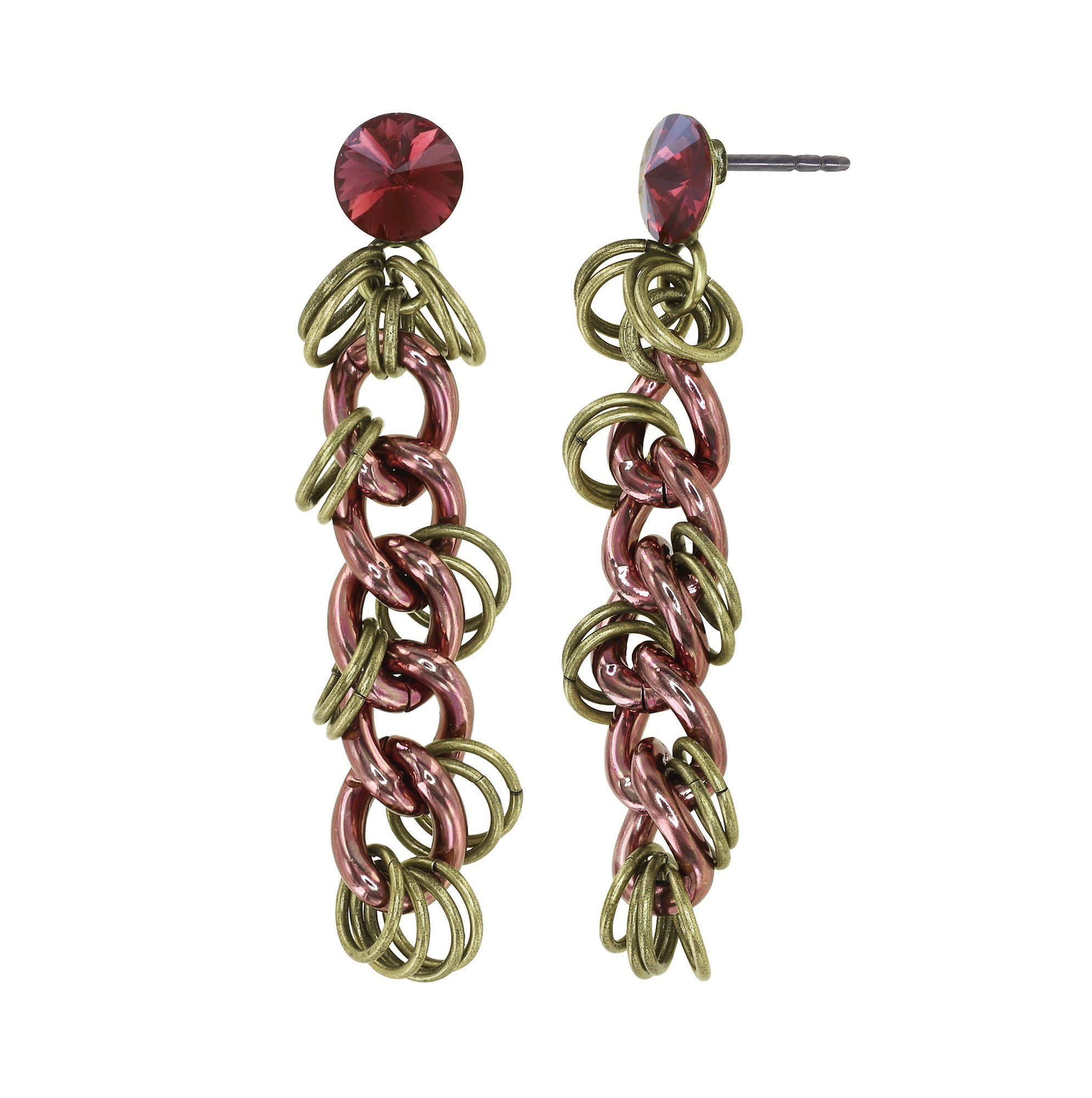 image for Earring Stud Dangling Unchained Copper  