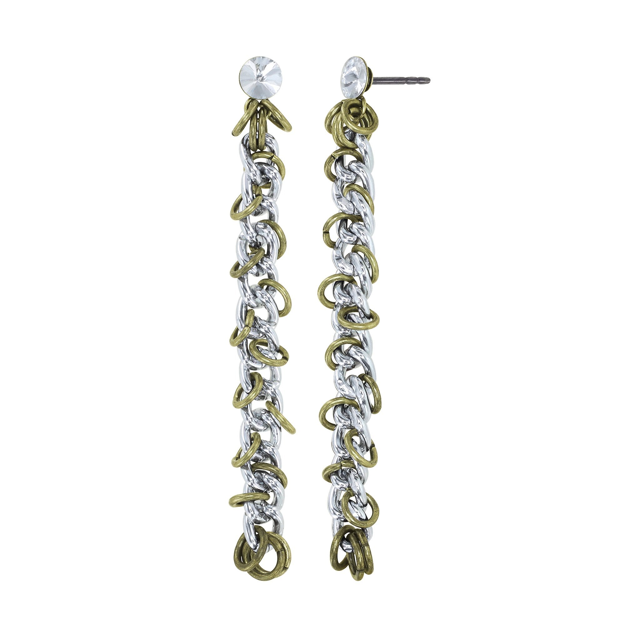 image pour Clou d'oreille pendant Unchained Argent  