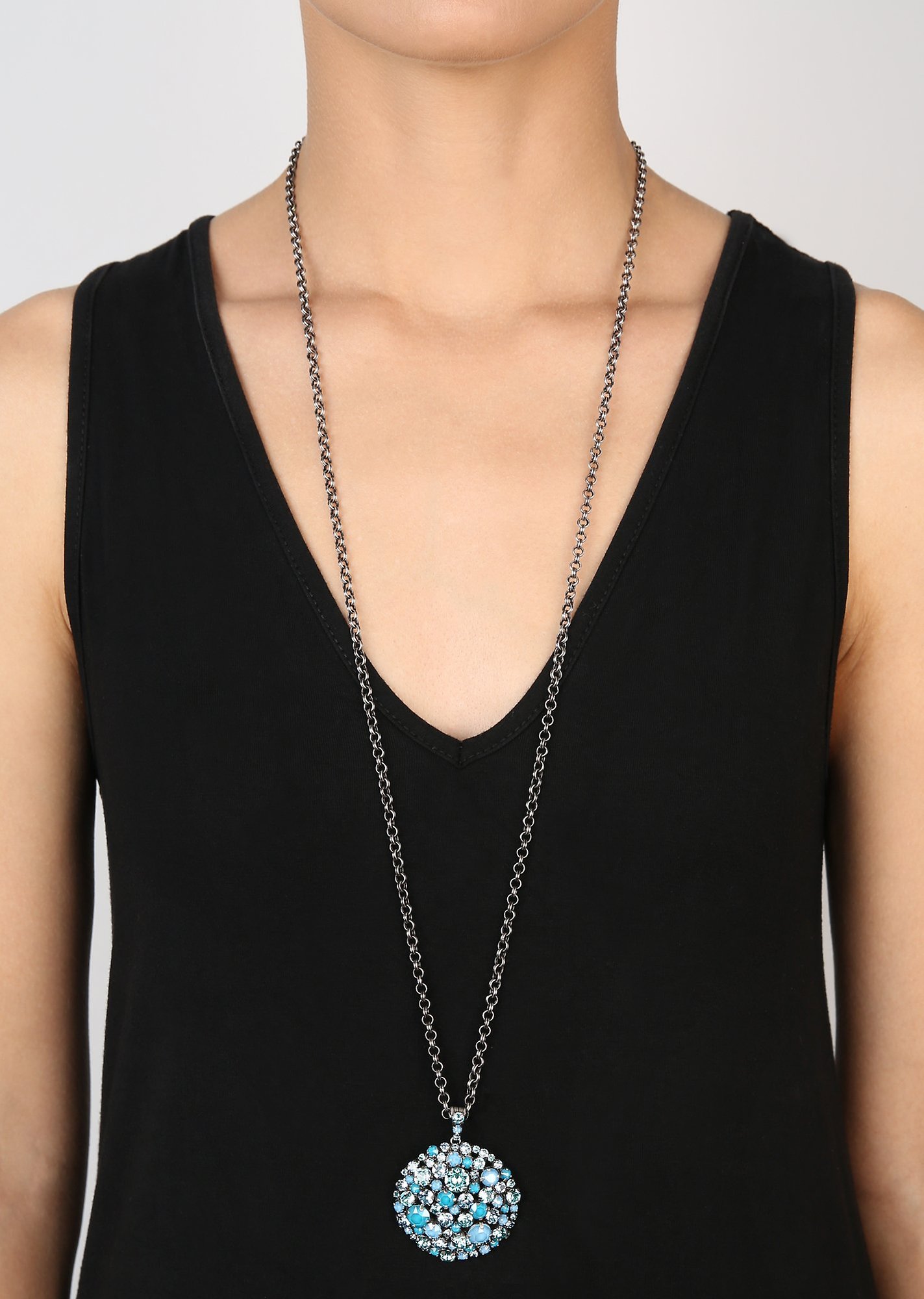 image pour Collier pendant (long) Ballroom Bleu  