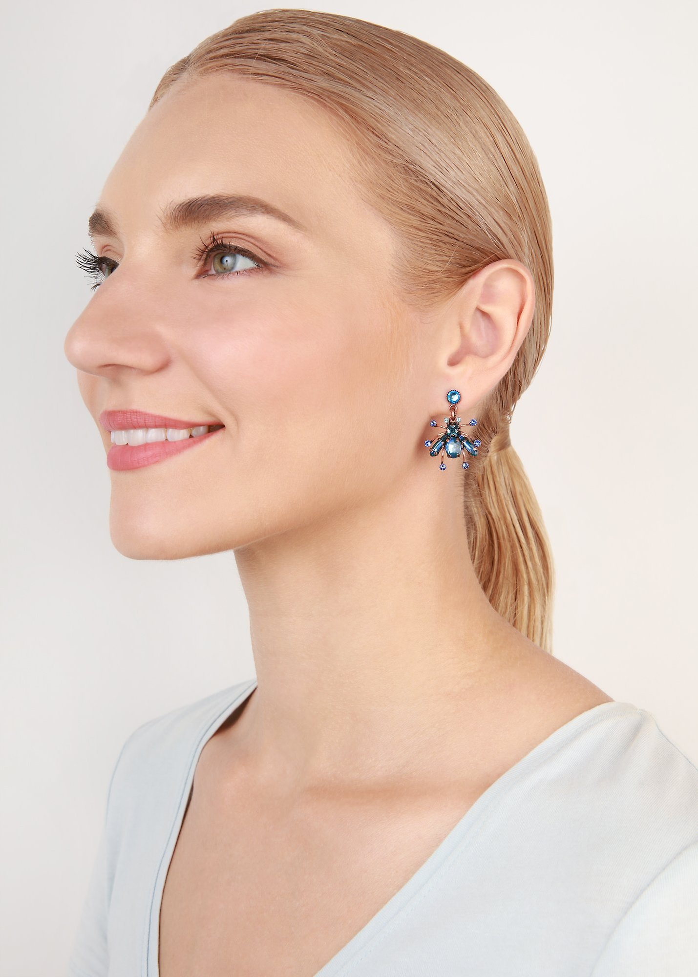 Bild für Ohrstecker baumelnd Clubbing Bugs Blau  