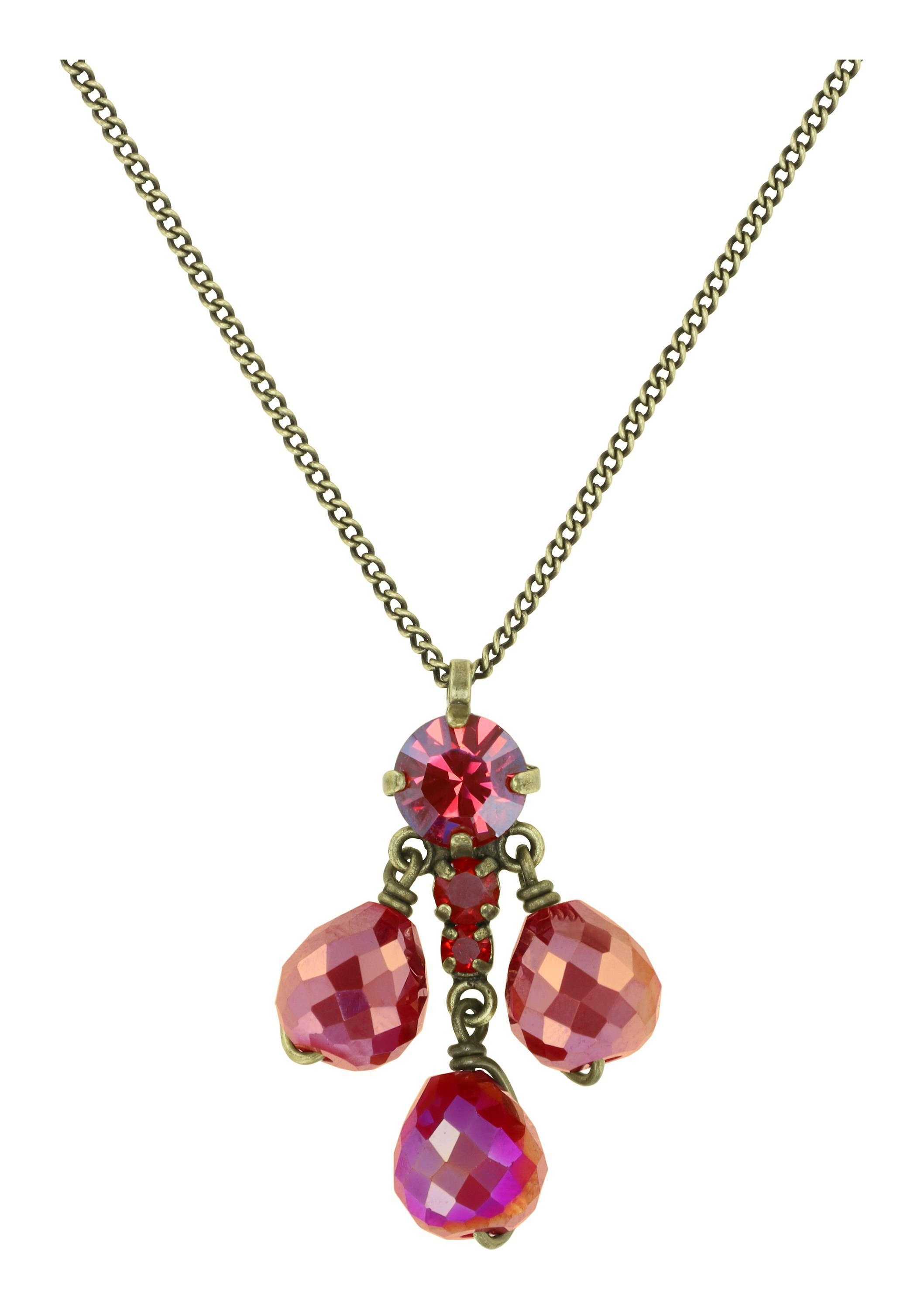 image for Necklace Pendant Merry Go Round Dark Red  